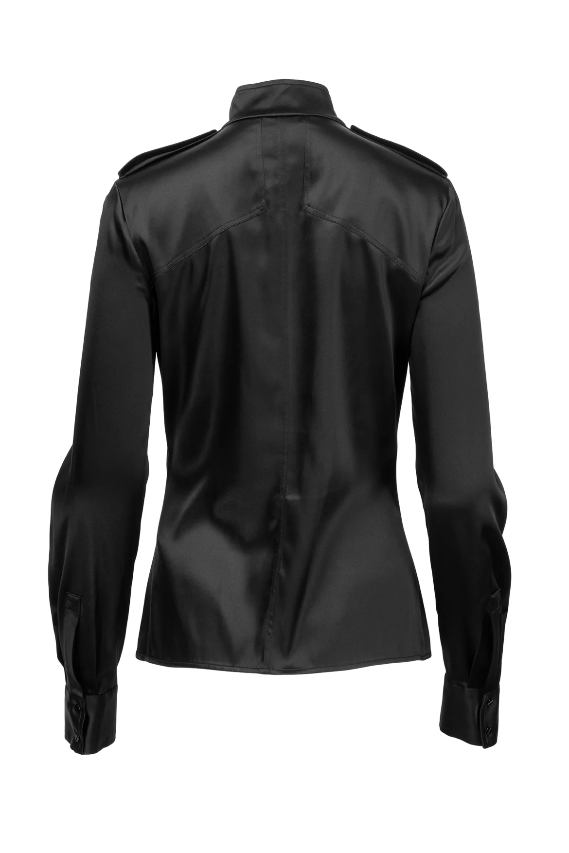Tom Ford Size 2 Silk Mock Neck Blouse - Image 2