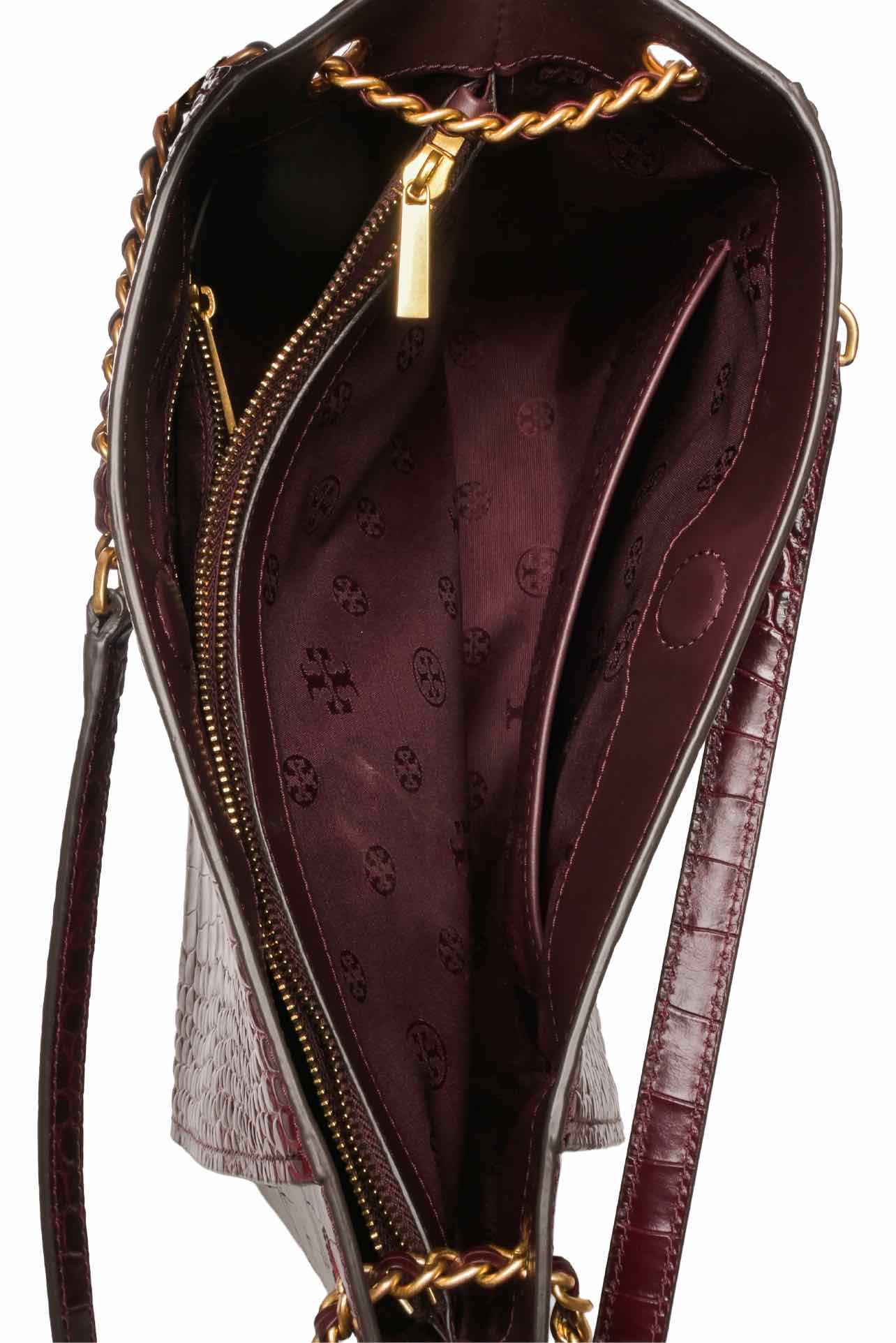 Tory Burch Britten Croc Embossed Leather Tote - Image 7