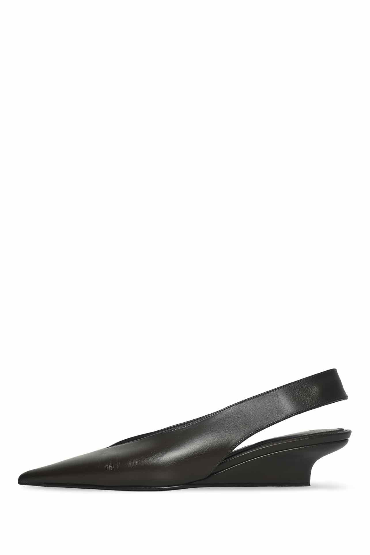 Toteme Size 37 Wedge-Heel Leather Slingbacks - Image 3