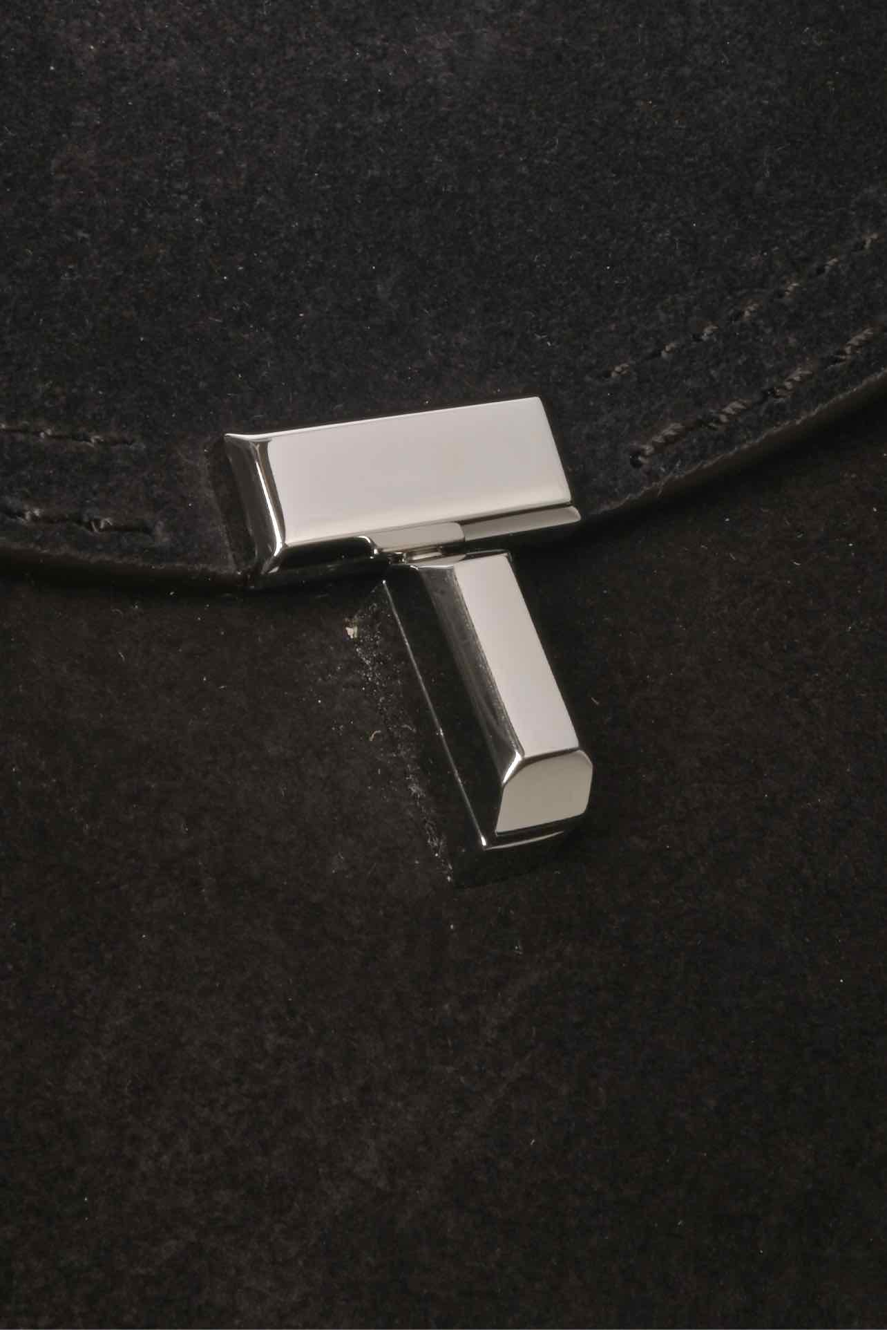 Toteme T-Lock Suede Small Shoulder Bag - Image 3