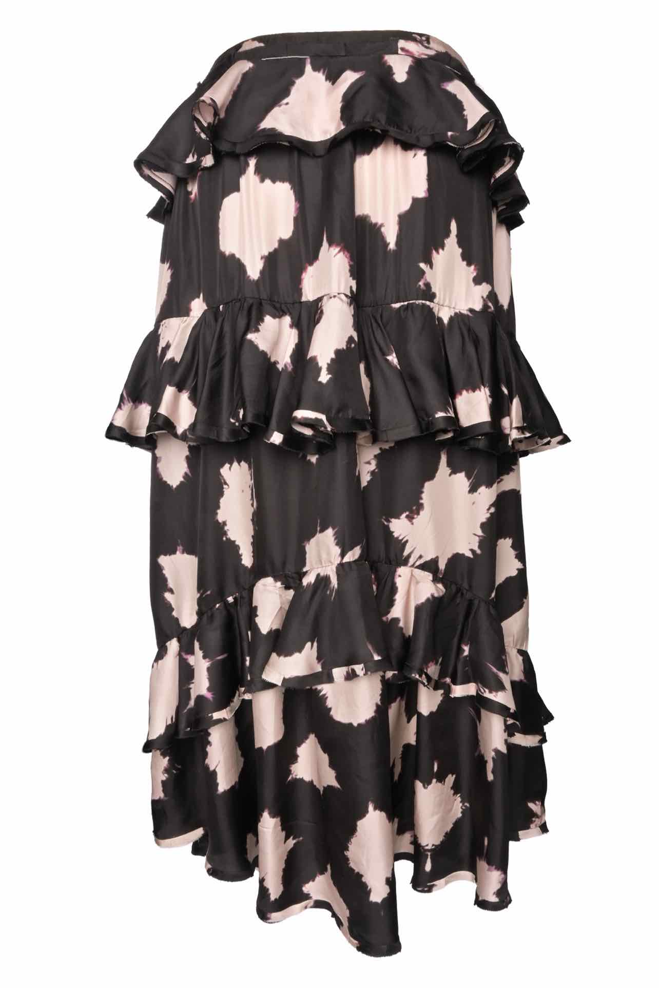 Ulla Johnson Size 10 Silk Ruffle Midi Skirt - Image 2