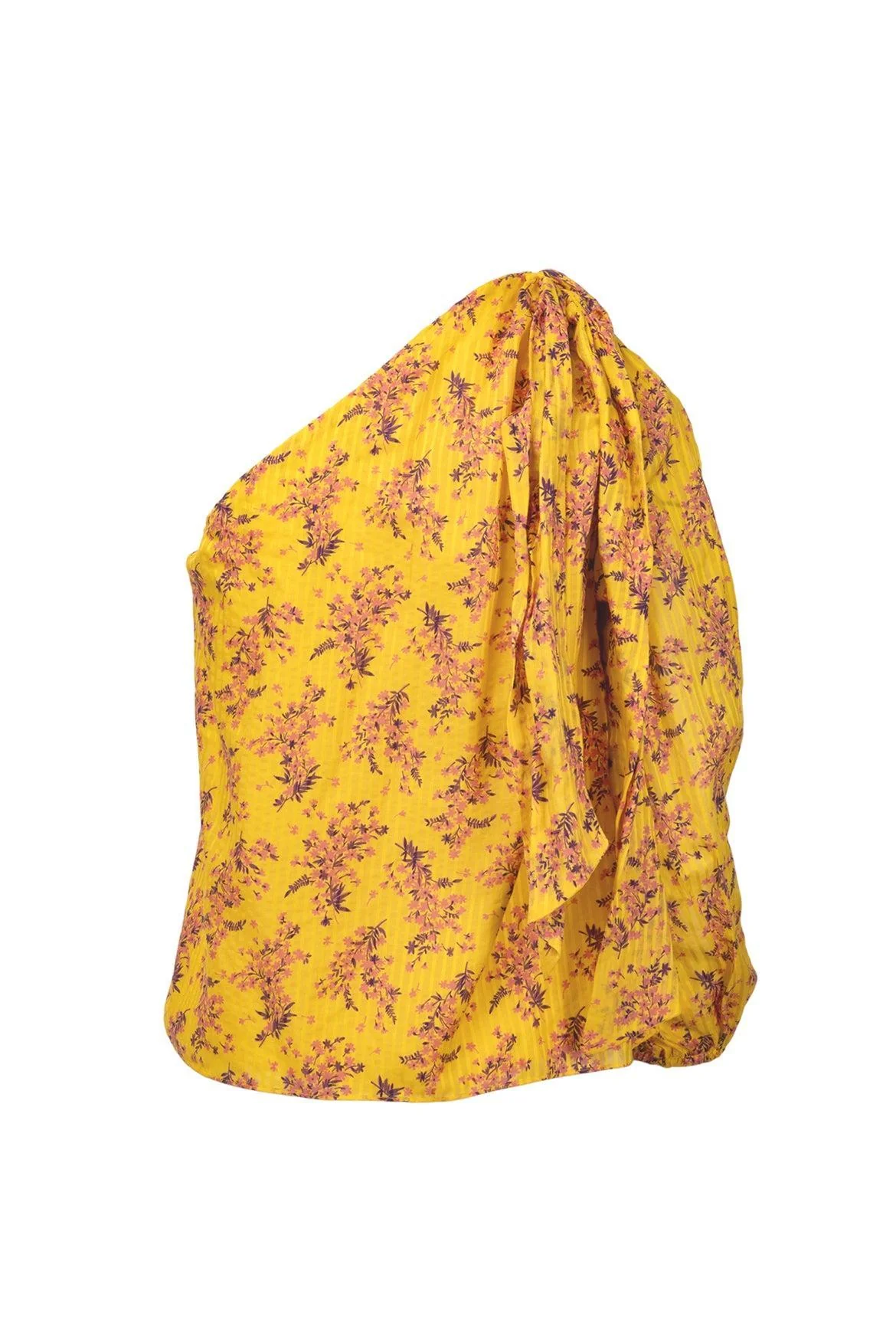 Ulla Johnson Size 2 Enid One Shoulder Floral Tops - Image 2