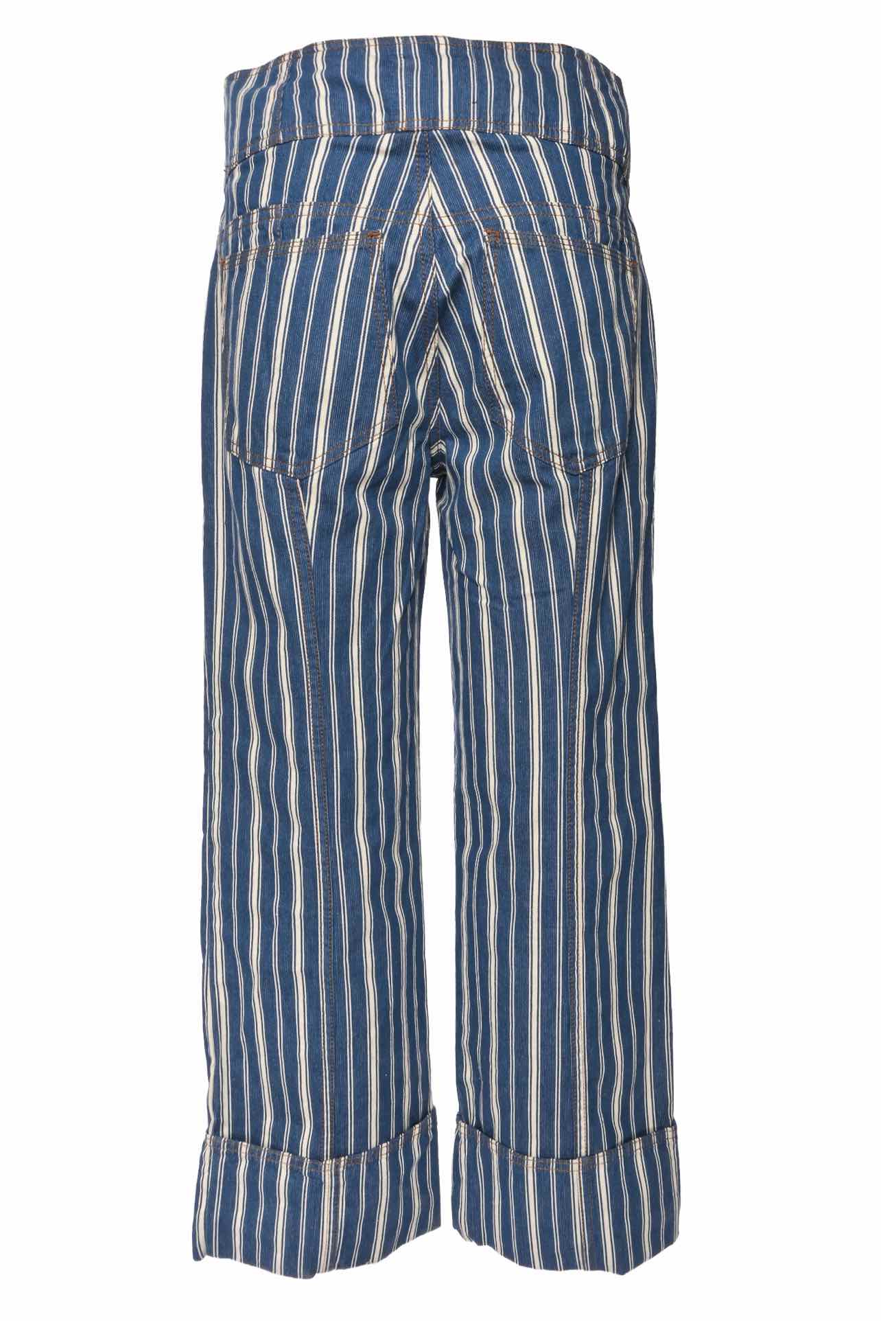 Ulla Johnson Size 2 Marlowe Striped High-Rise Wide-Leg Jeans - Image 2
