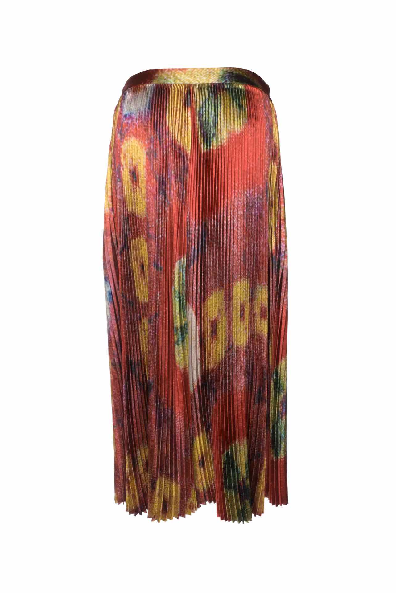 Ulla Johnson Size 6 Rami Pleated Satin Maxi Skirt - Image 2