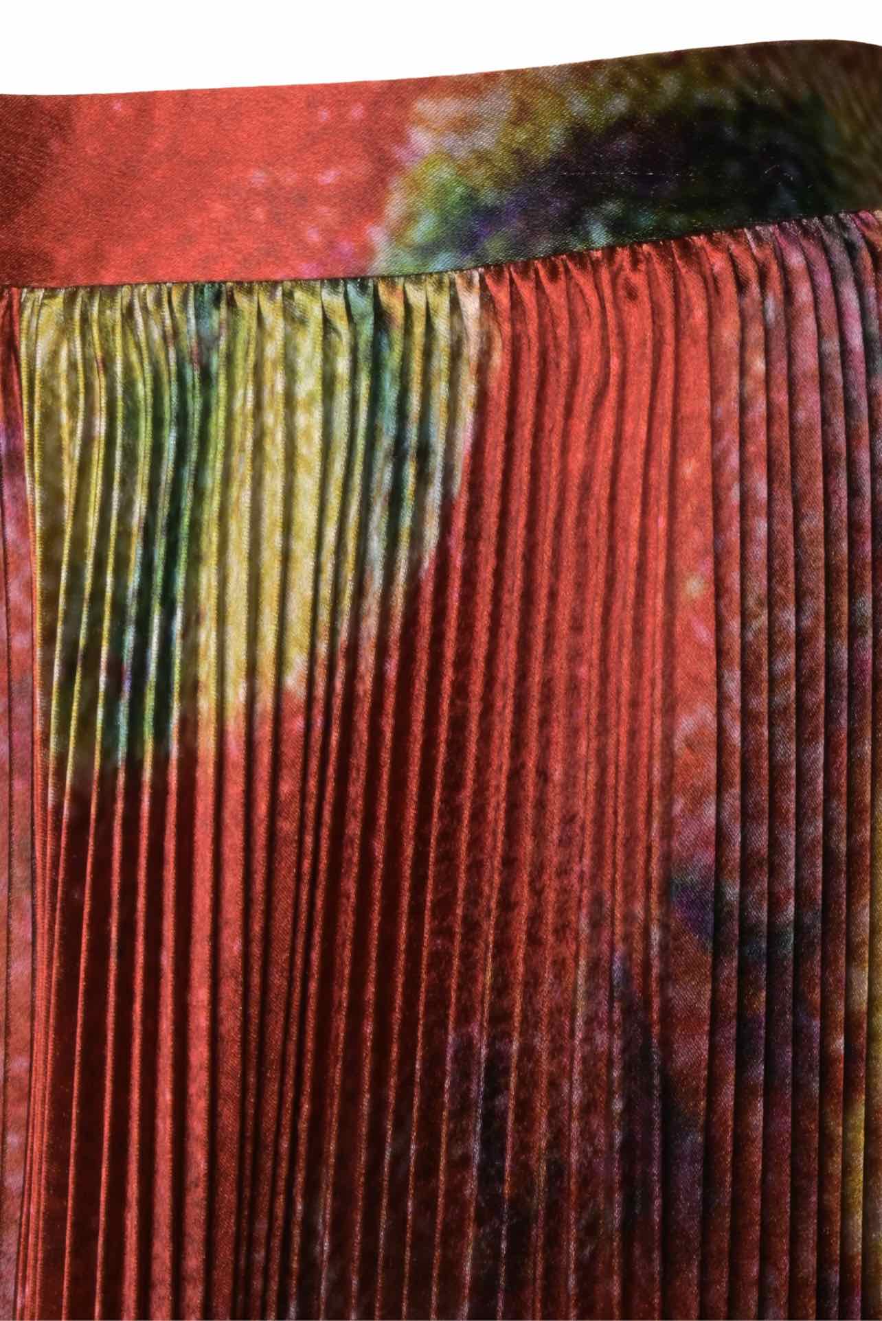 Ulla Johnson Size 6 Rami Pleated Satin Maxi Skirt - Image 3