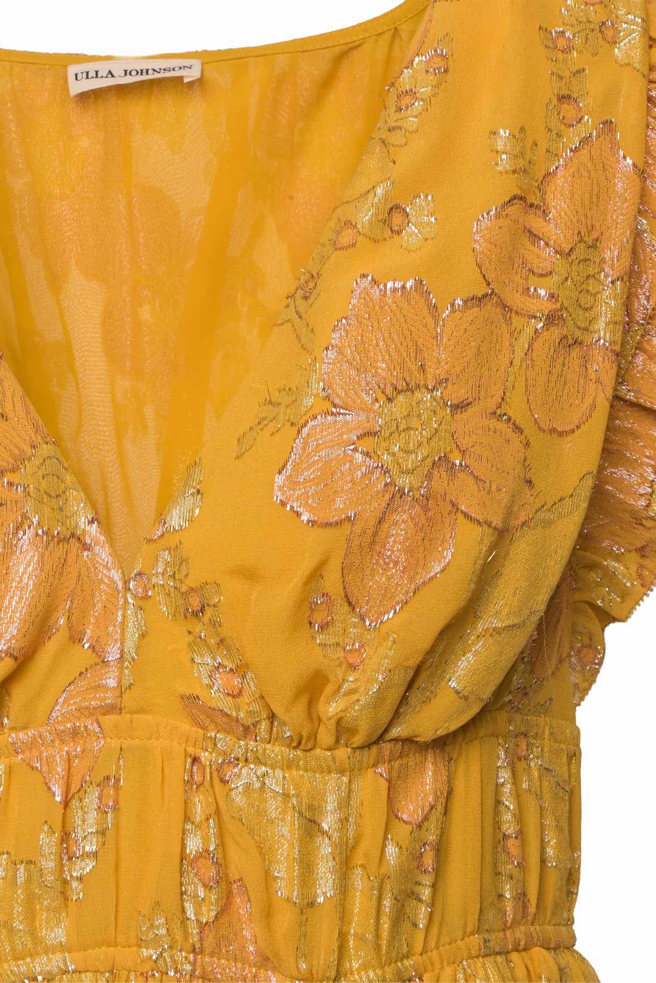Ulla Johnson Size 8 Demetria Metallic Gown - Image 3
