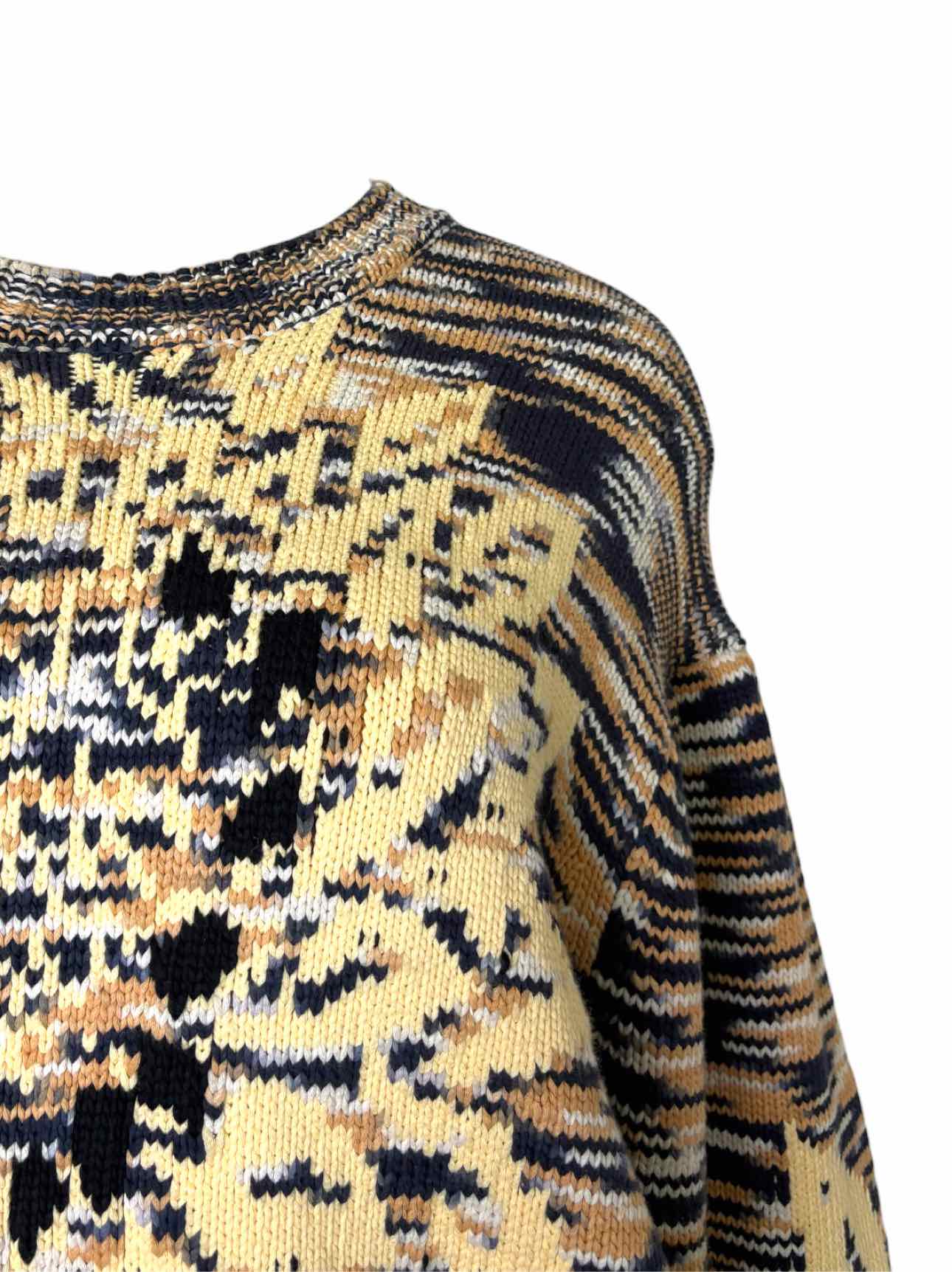 Ulla Johnson Size L Floral Cotton Blend Sweater - Image 3