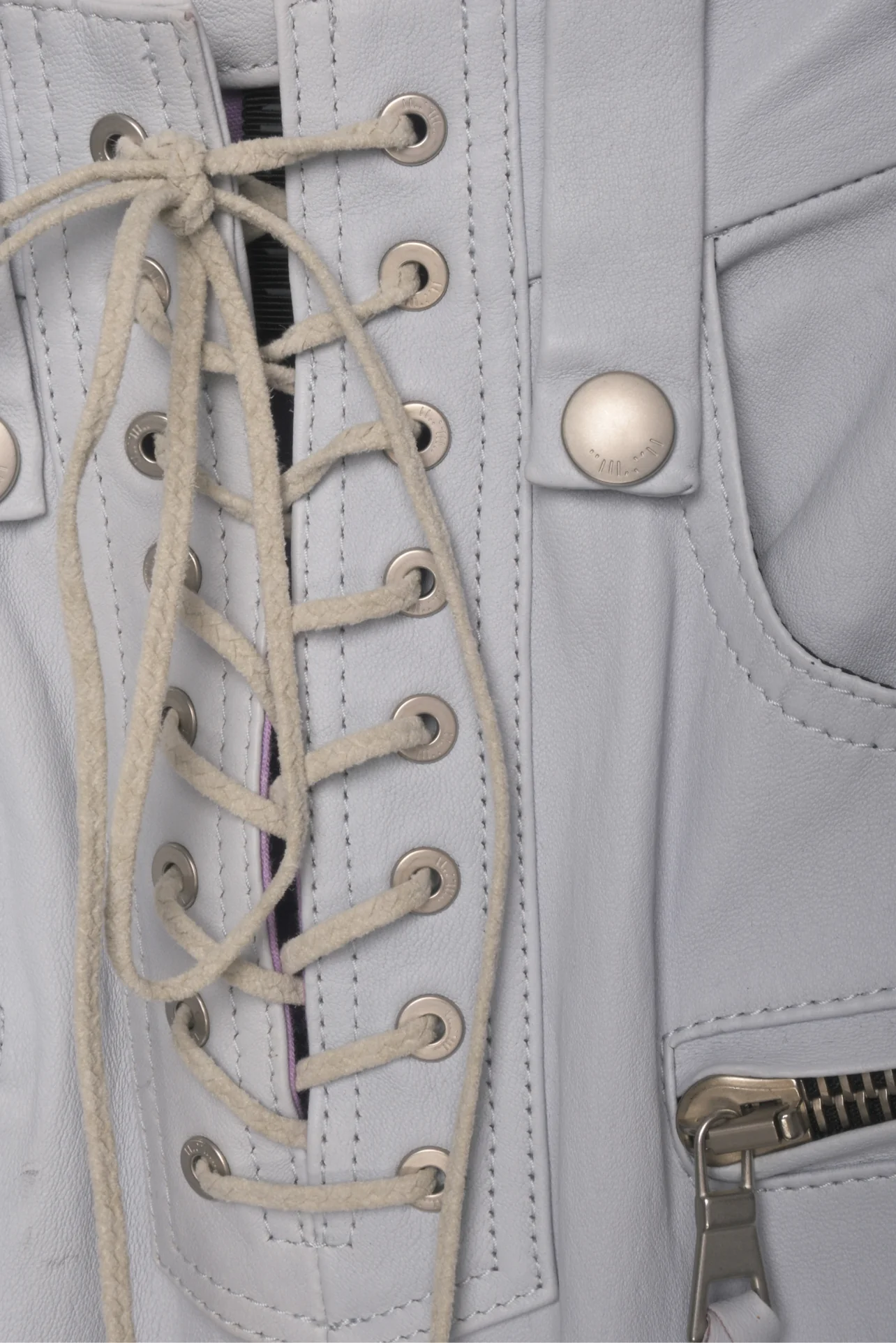 Unravel Project Size 25 Leather Lace Up Pants - Image 3