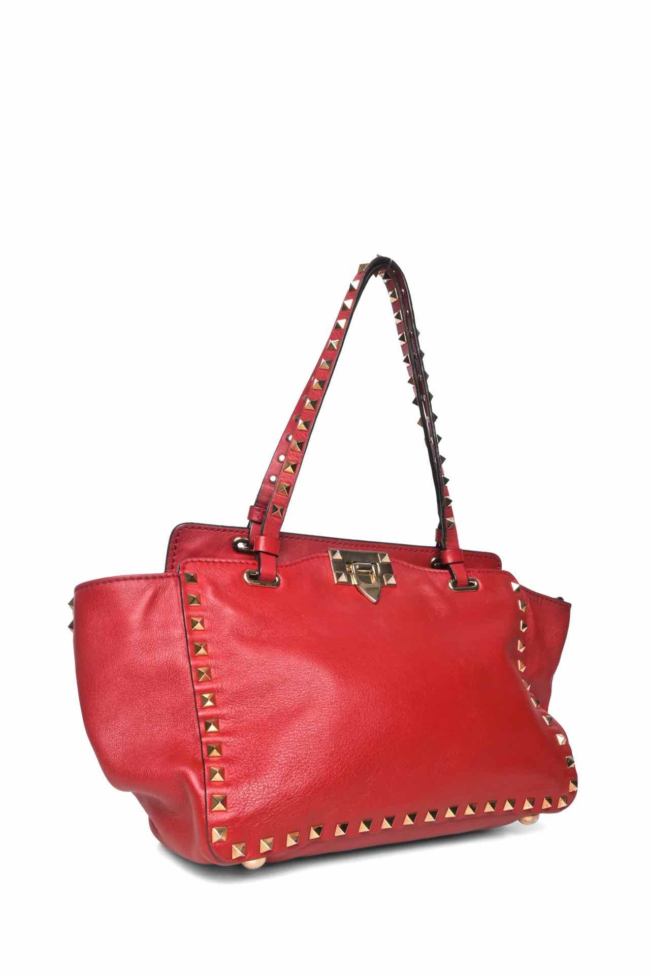 Valentino Calfskin Leather Rockstud Tote - Image 2