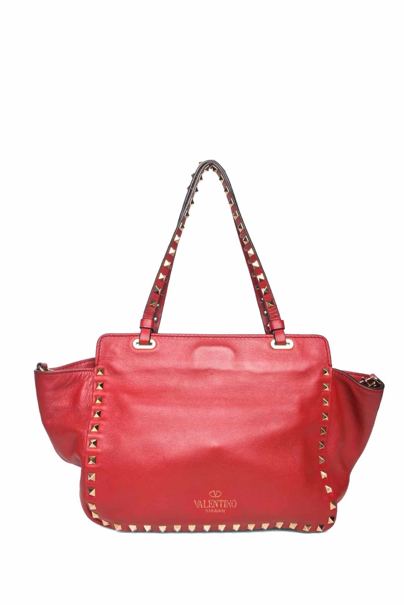 Valentino Calfskin Leather Rockstud Tote - Image 3