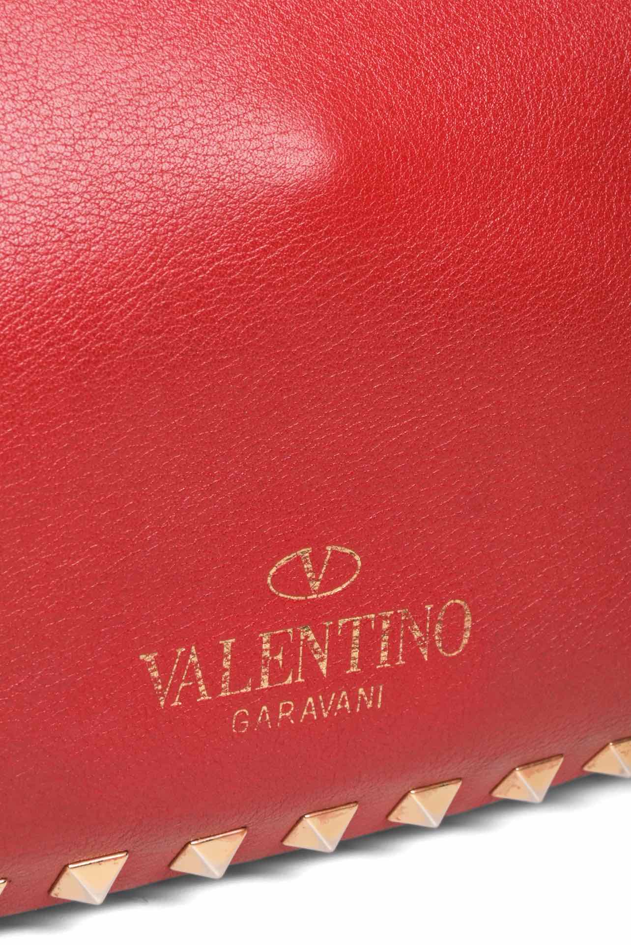 Valentino Calfskin Leather Rockstud Tote - Image 5