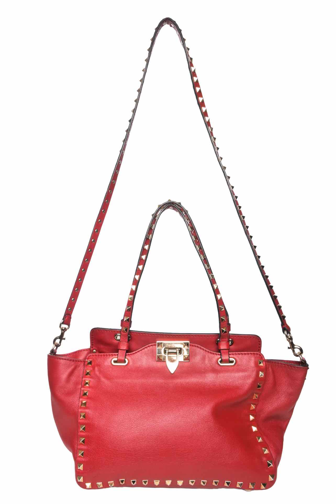 Valentino Calfskin Leather Rockstud Tote - Image 6
