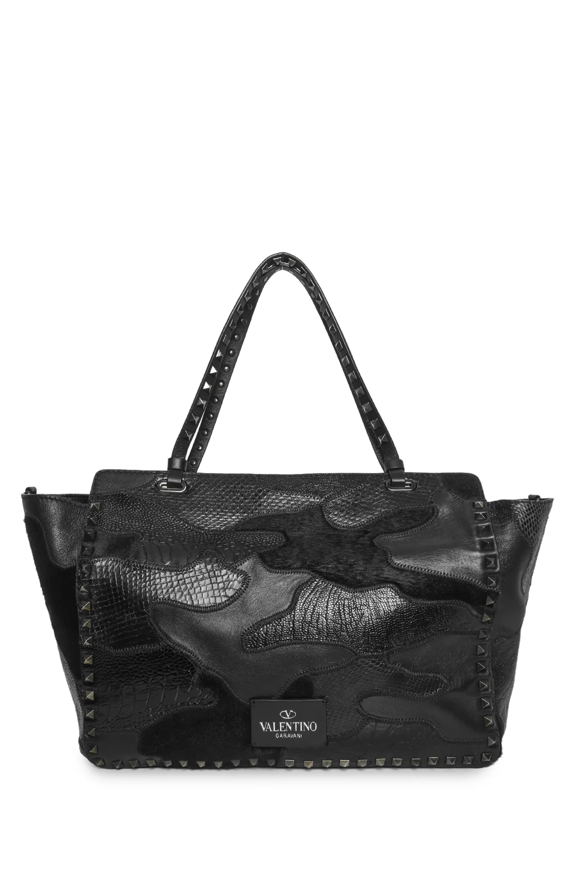 Valentino Exotic Leather Rockstud Shopper Tote - Image 3