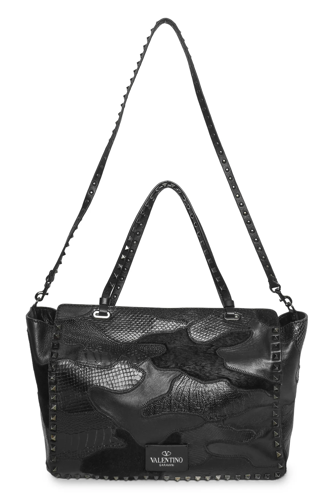 Valentino Exotic Leather Rockstud Shopper Tote - Image 4