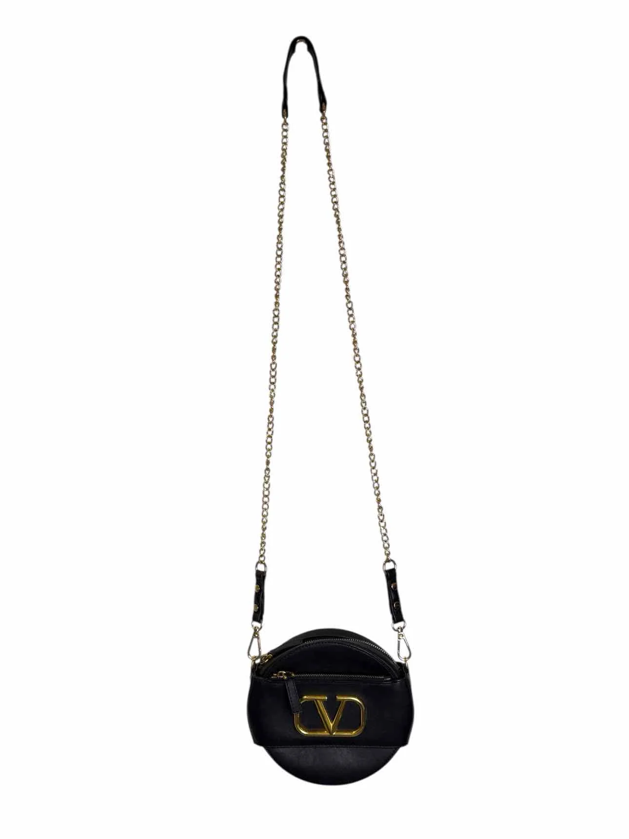 Valentino Garavani Calfskin VLogo Round Crossbody Purse - Image 6