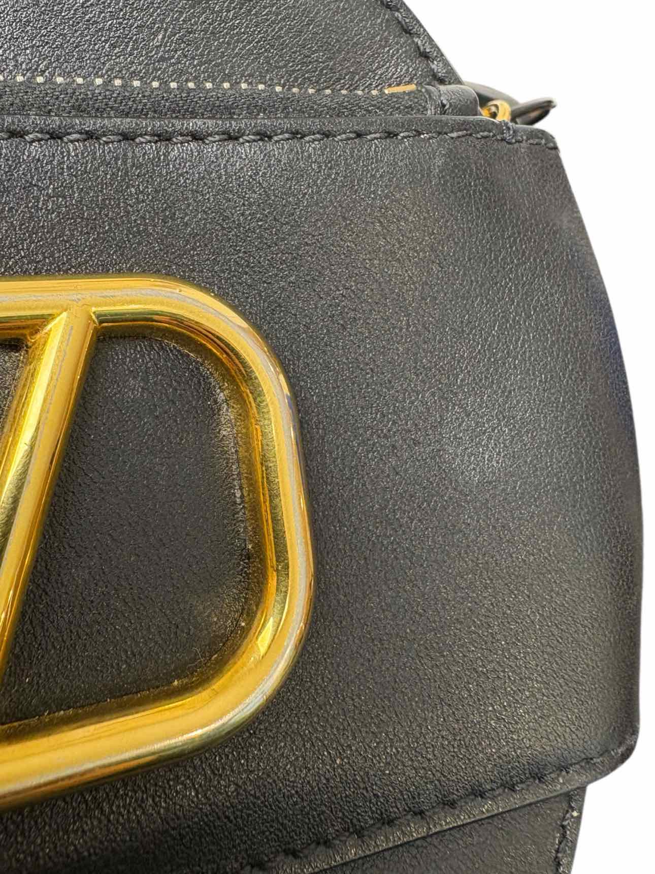 Valentino Garavani Calfskin VLogo Round Crossbody Purse - Image 9