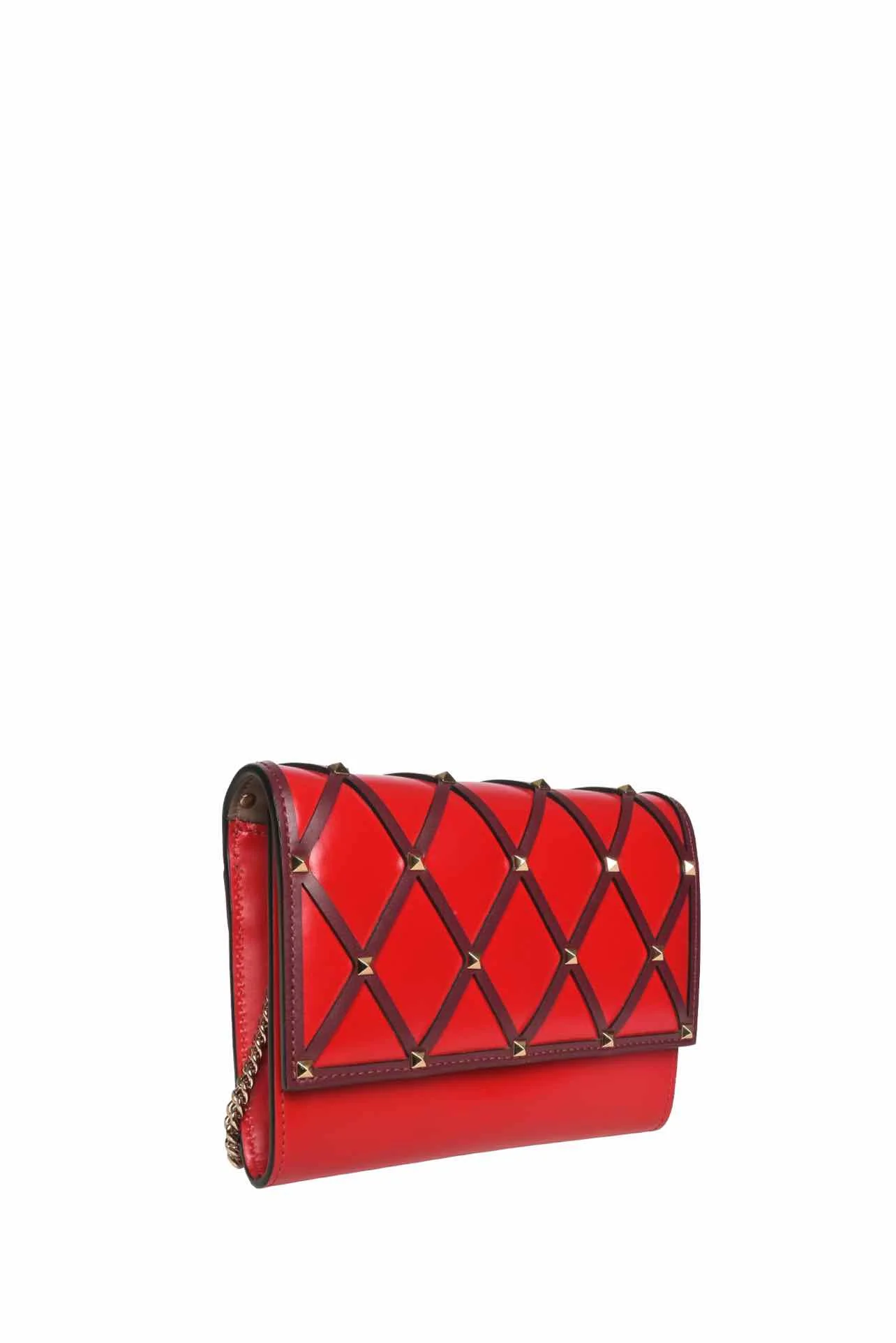 Valentino Leather Rockstud Beehive Wallet On Chain Crossbody - Image 2