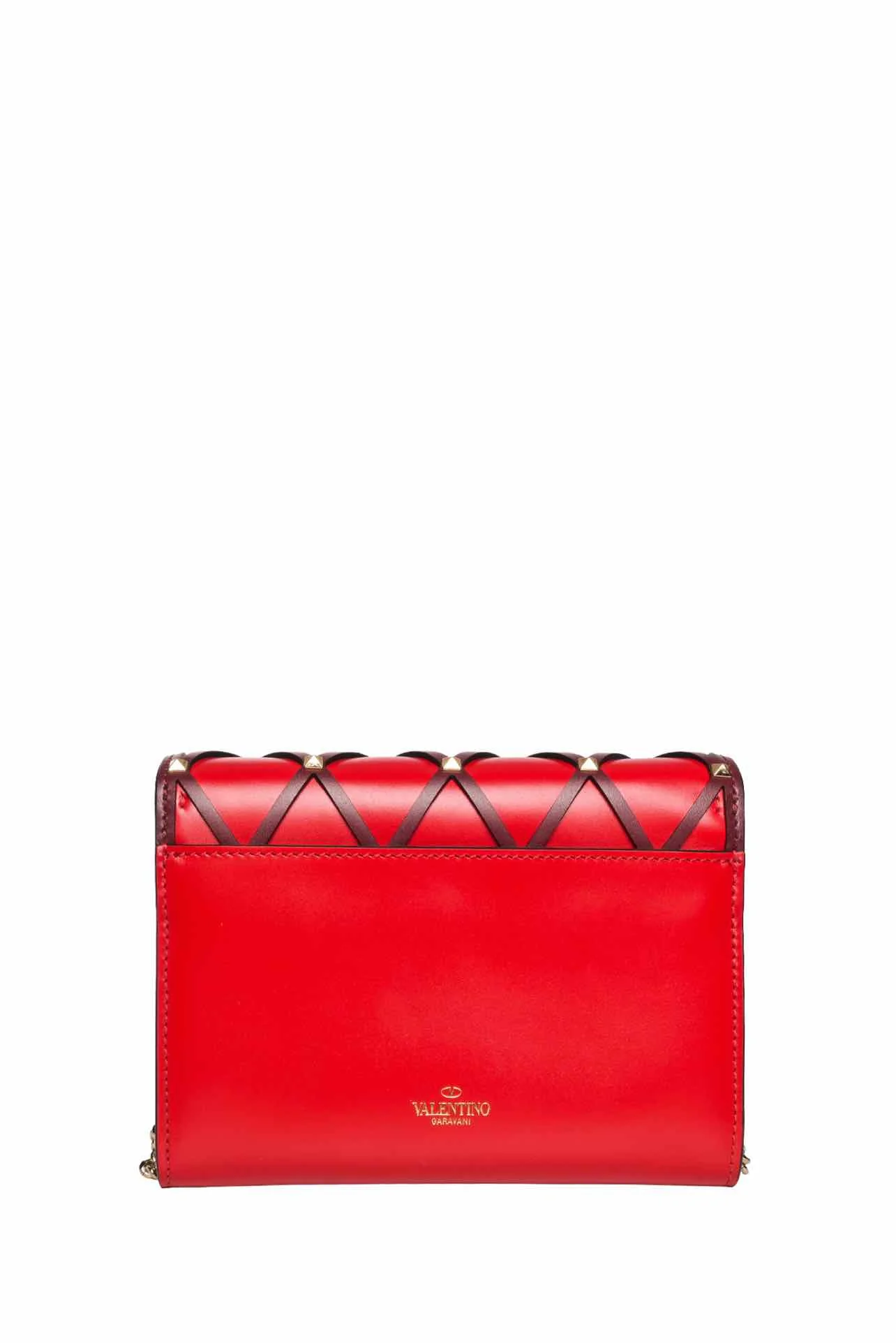 Valentino Leather Rockstud Beehive Wallet On Chain Crossbody - Image 4