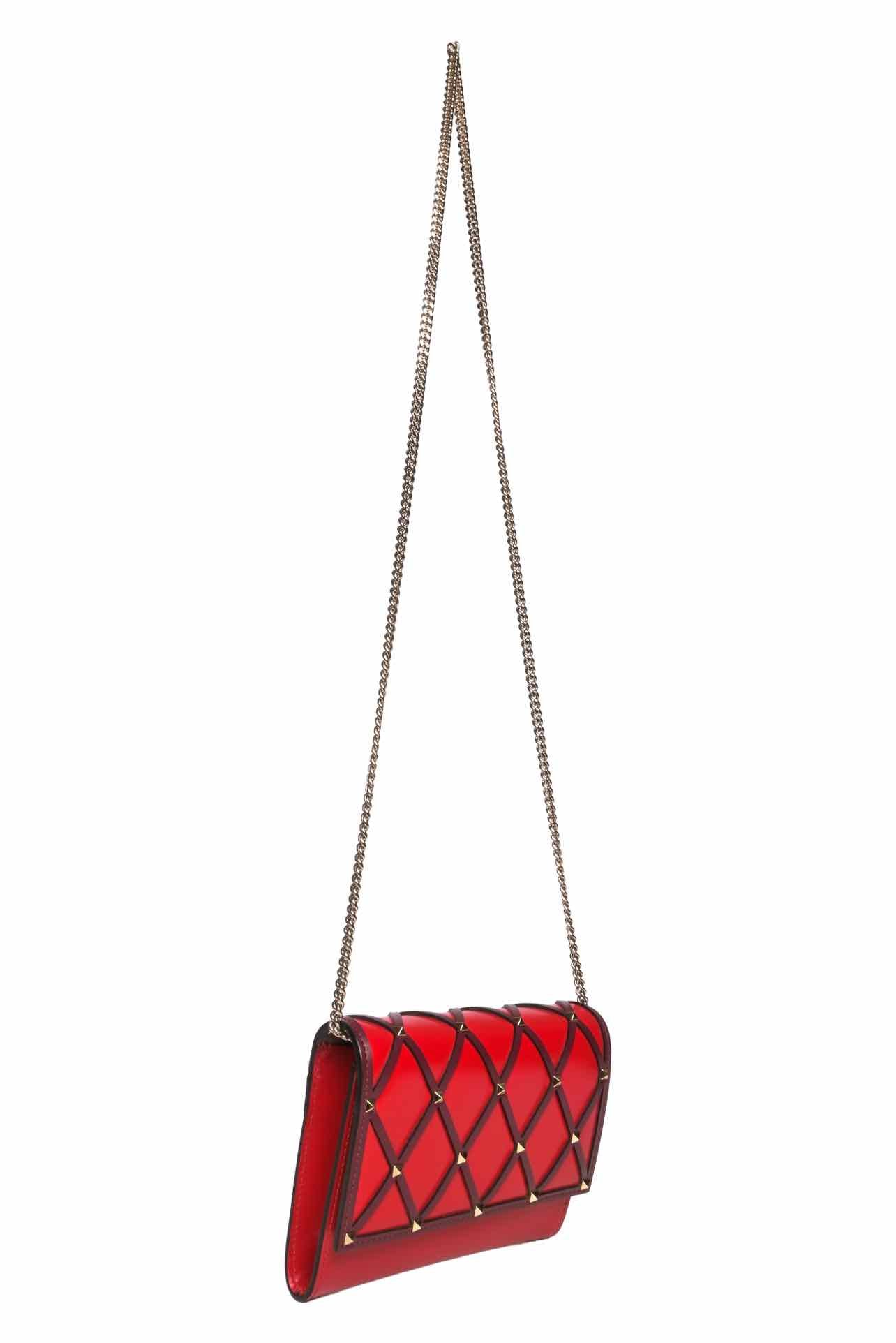 Valentino Leather Rockstud Beehive Wallet On Chain Crossbody - Image 6