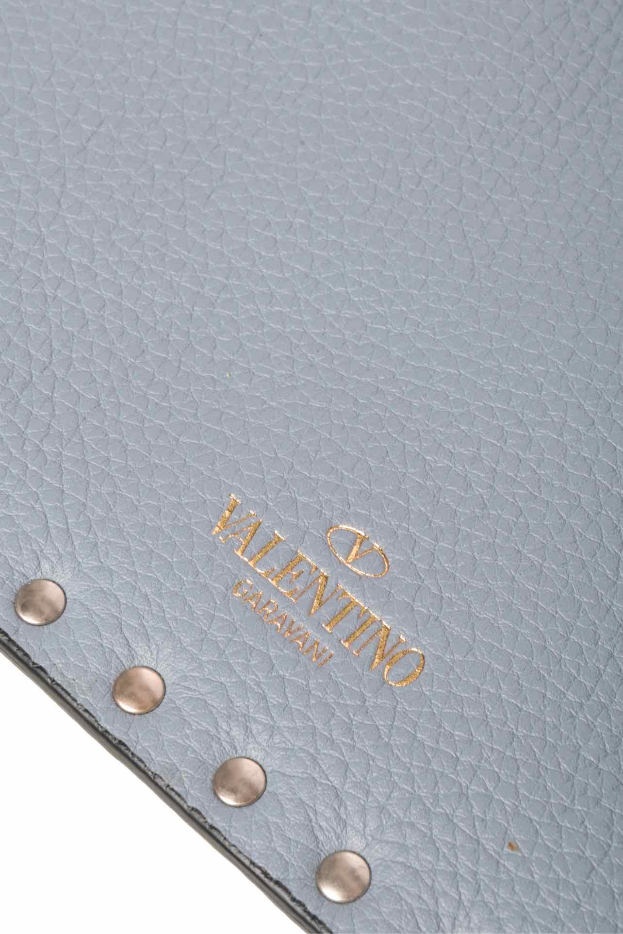Valentino Rockstud Grain Leather Pouch Clutch - Image 3