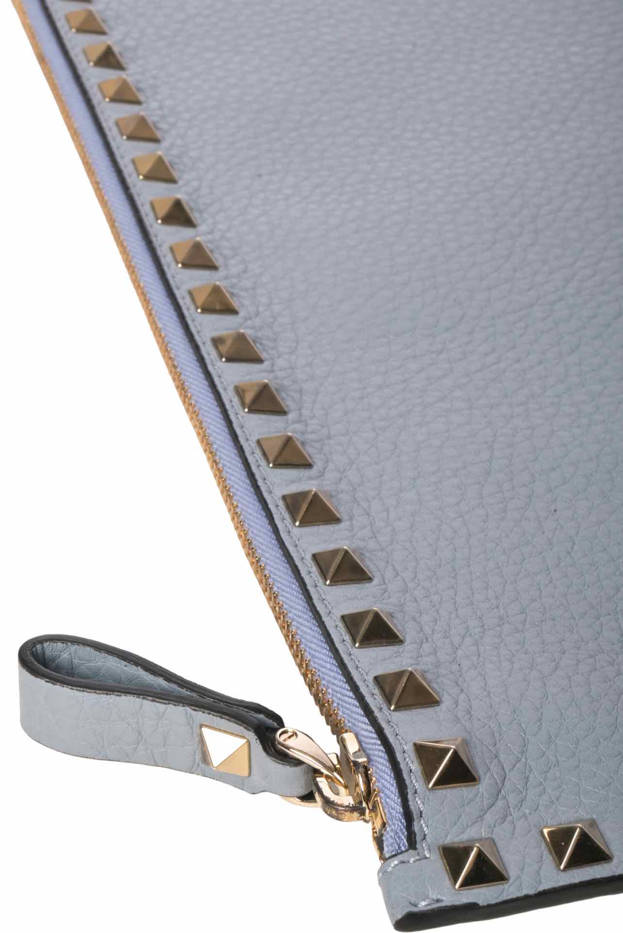 Valentino Rockstud Grain Leather Pouch Clutch - Image 4