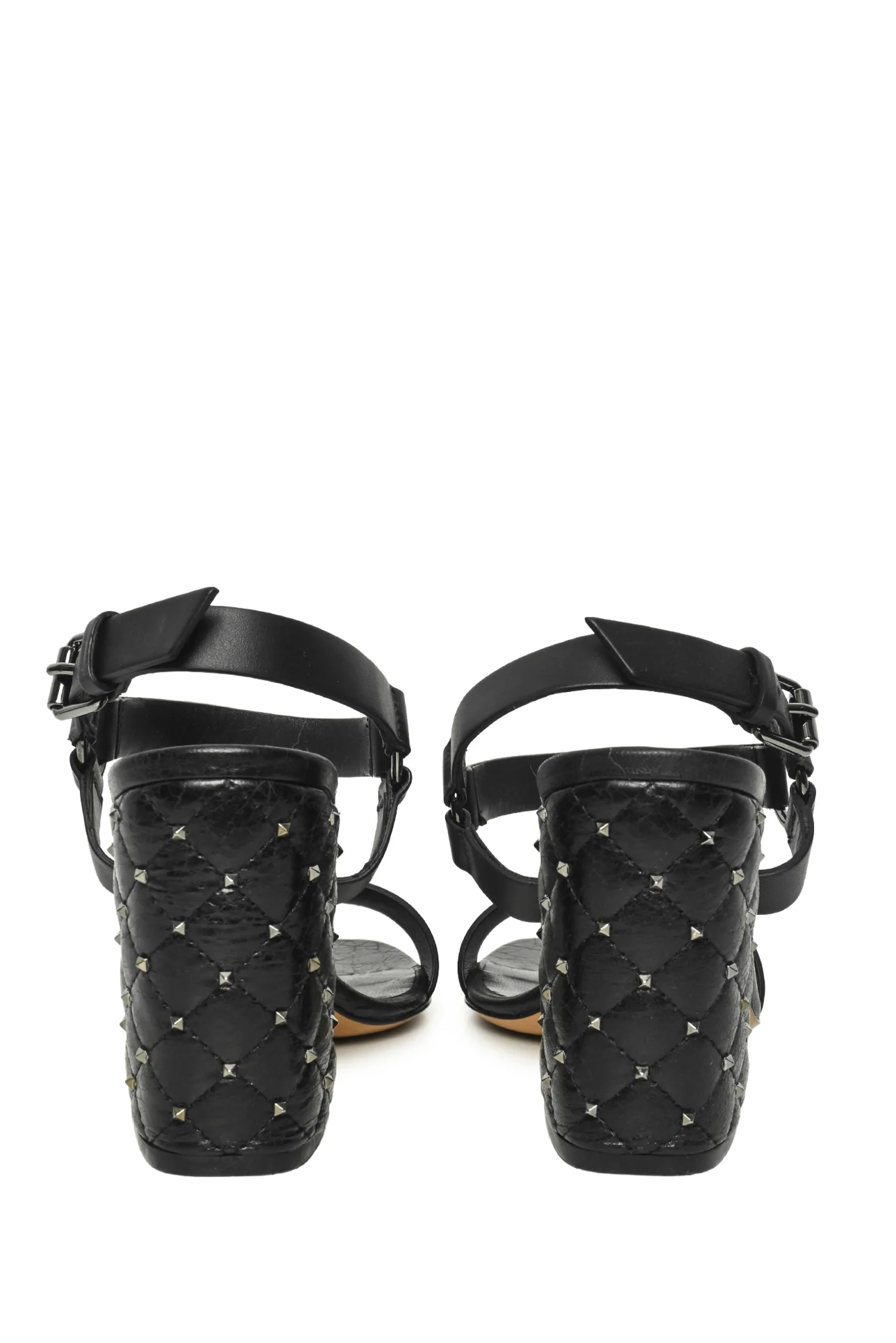Valentino Size 35 Rockstud Spike Block Heel Sandals - Image 4