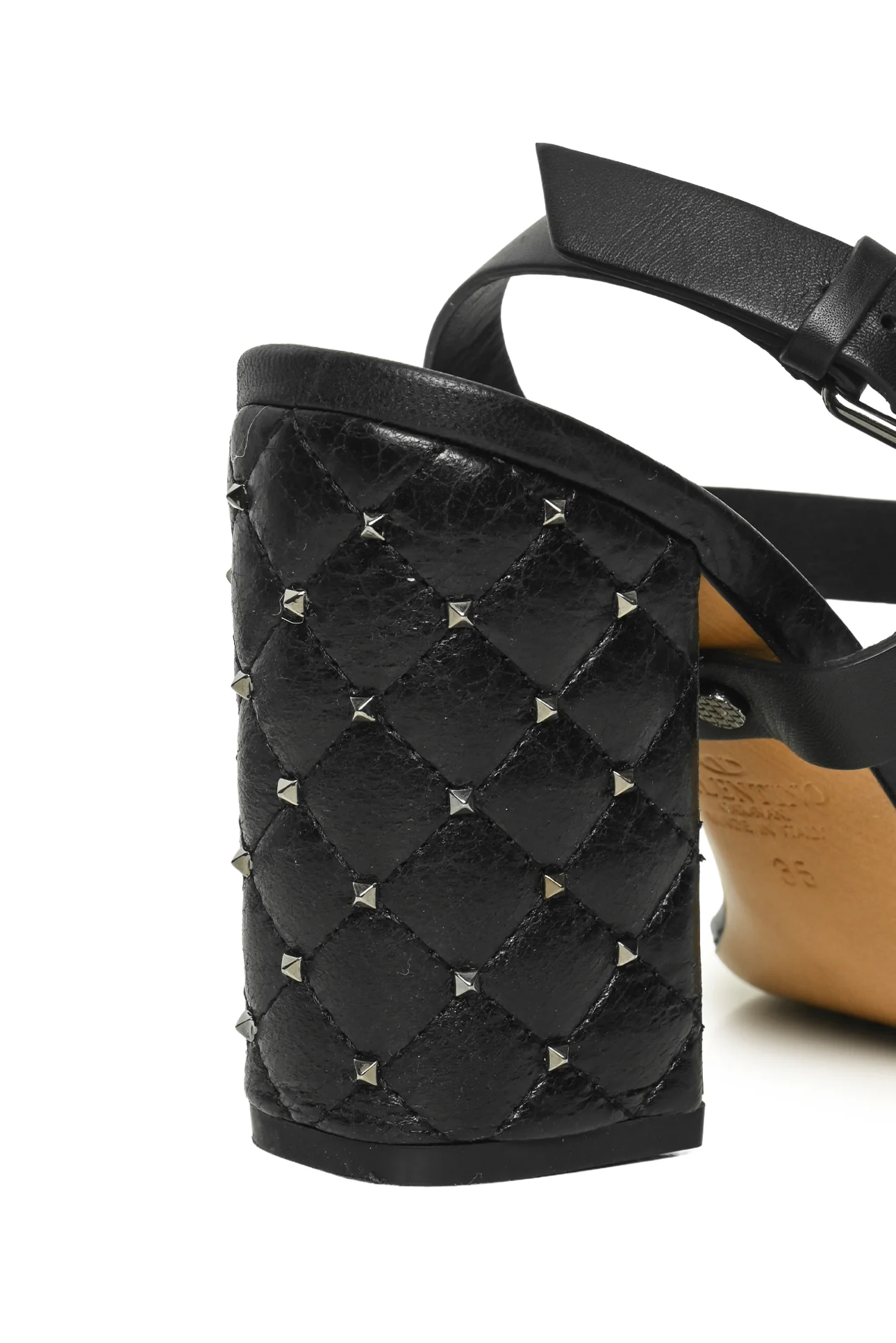 Valentino Size 35 Rockstud Spike Block Heel Sandals - Image 6