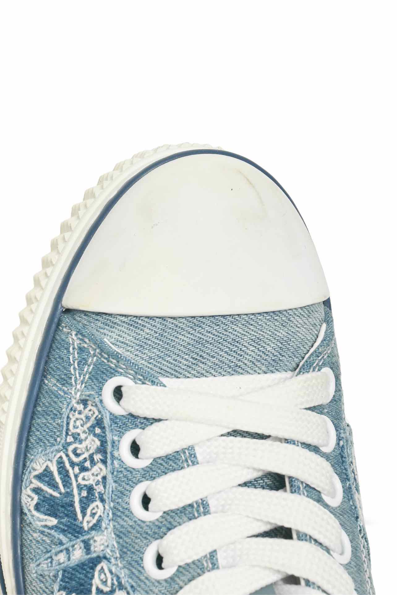 Valentino Size 36.5 Denim Butterfly Embroidered Sneaker - Image 6