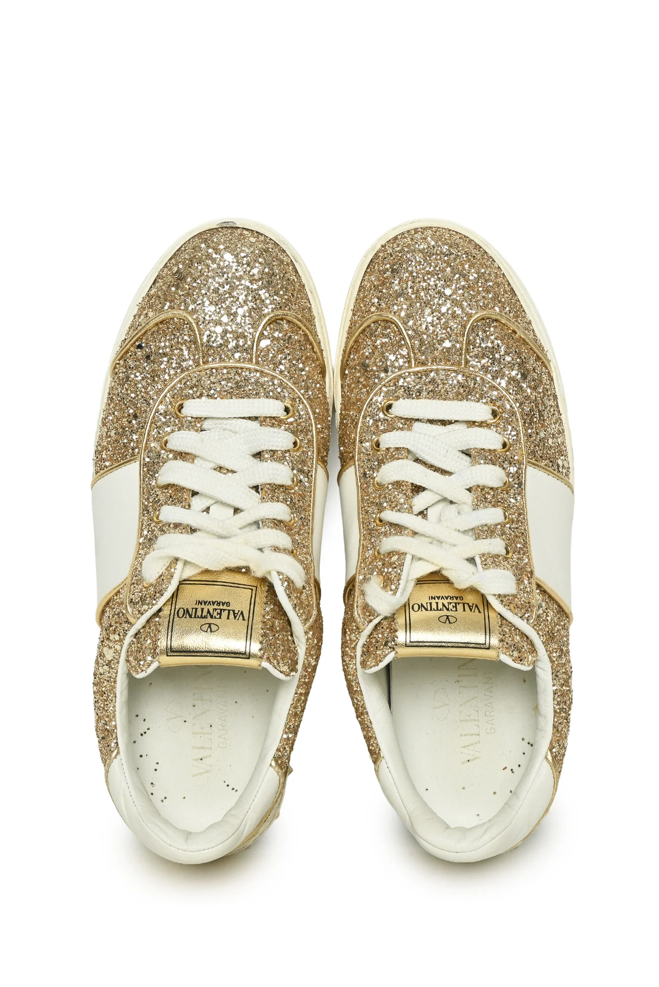 Valentino Size 36.5 Rockstud Glitter Sneakers - Image 6