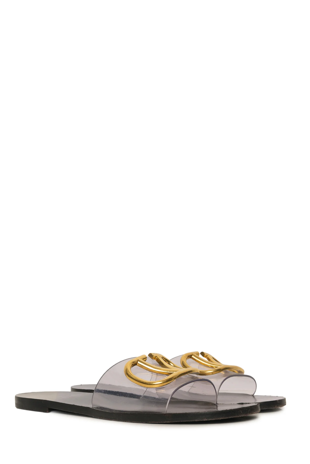Valentino Size 36 PVC VLogo Slides - Image 2