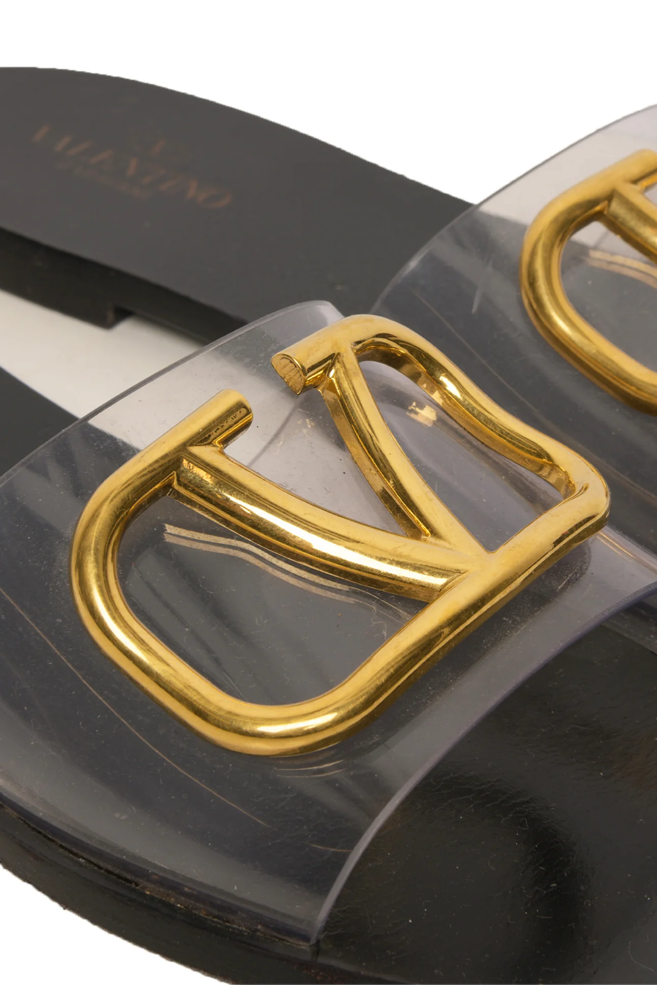 Valentino Size 36 PVC VLogo Slides - Image 4