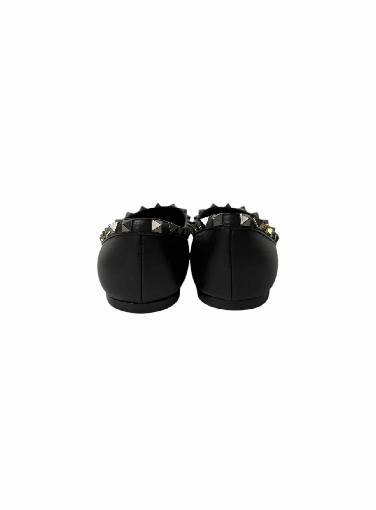 Valentino Size 37.5 Rockstud Leather Flats - Image 4