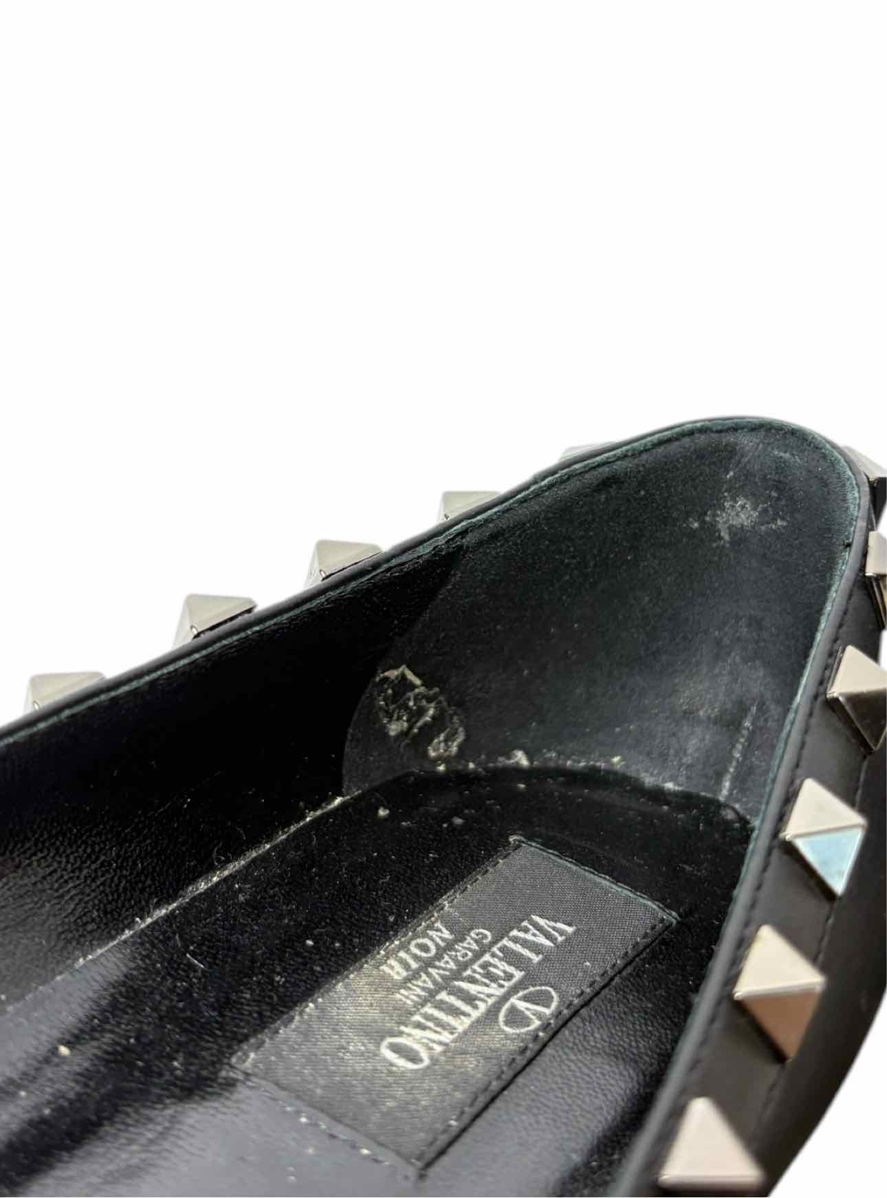 Valentino Size 37.5 Rockstud Leather Flats - Image 6