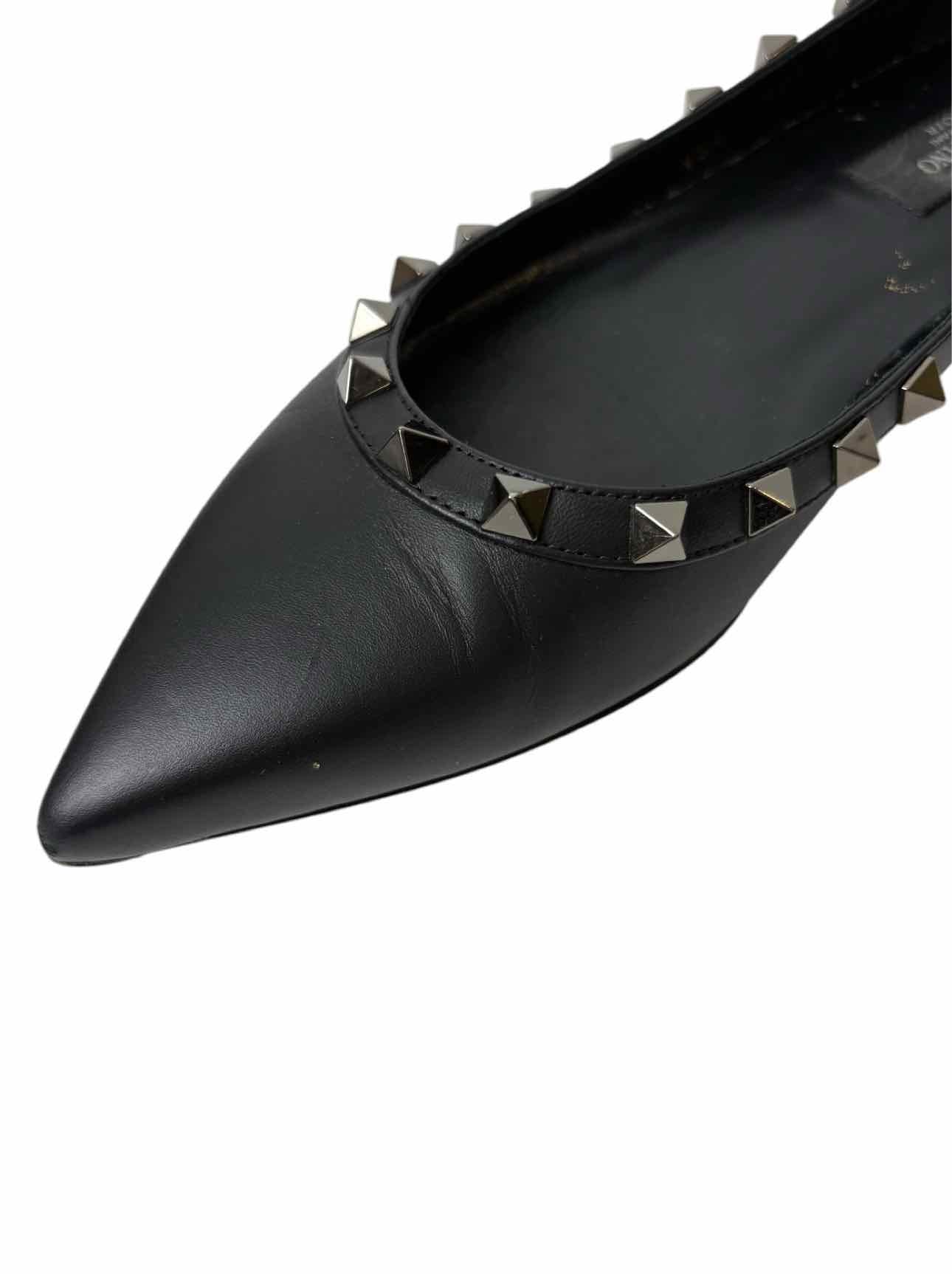 Valentino Size 37.5 Rockstud Leather Flats - Image 8
