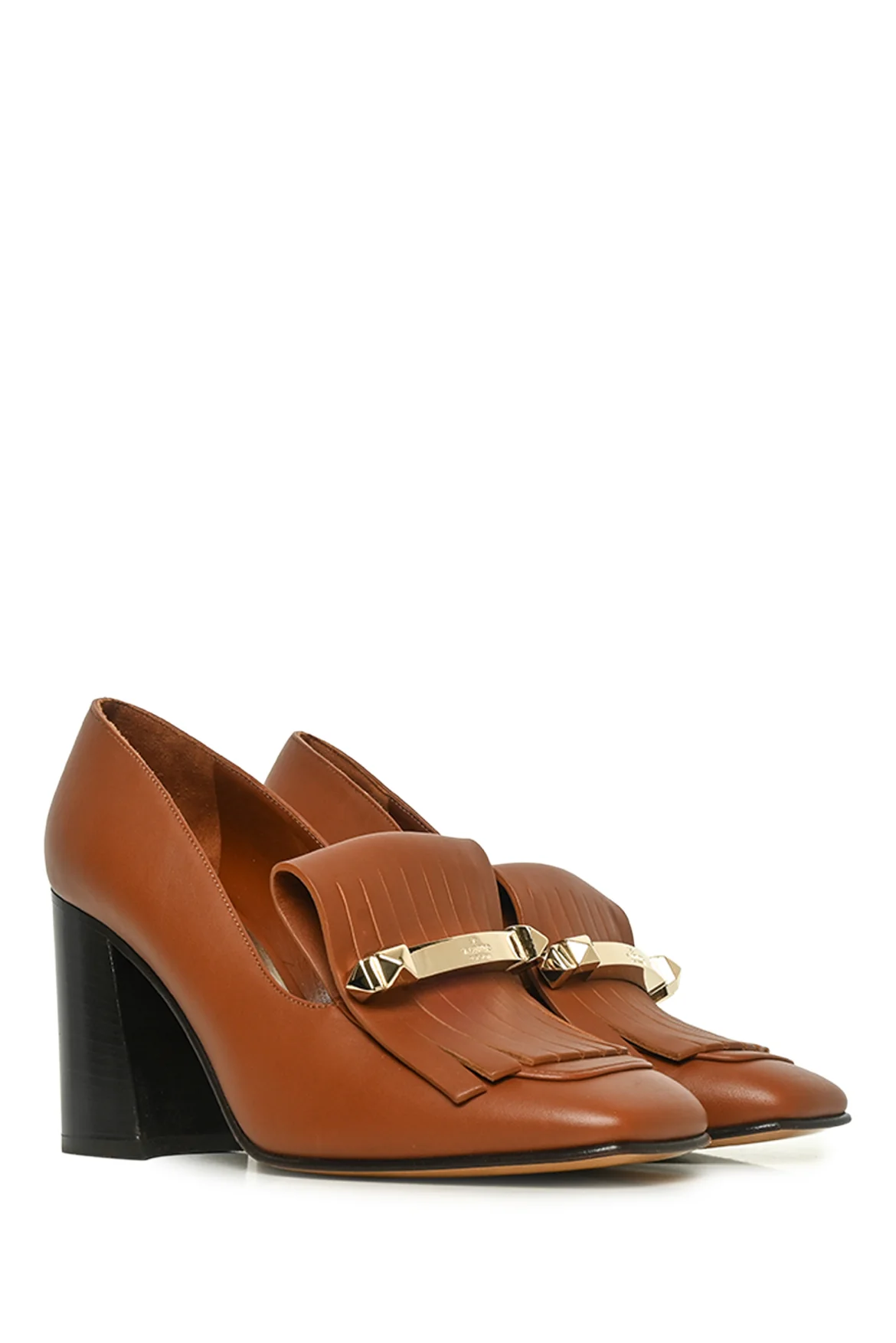 Valentino Size 37.5 Rockstud Uptown Fringe Loafer 90 Pumps - Image 2