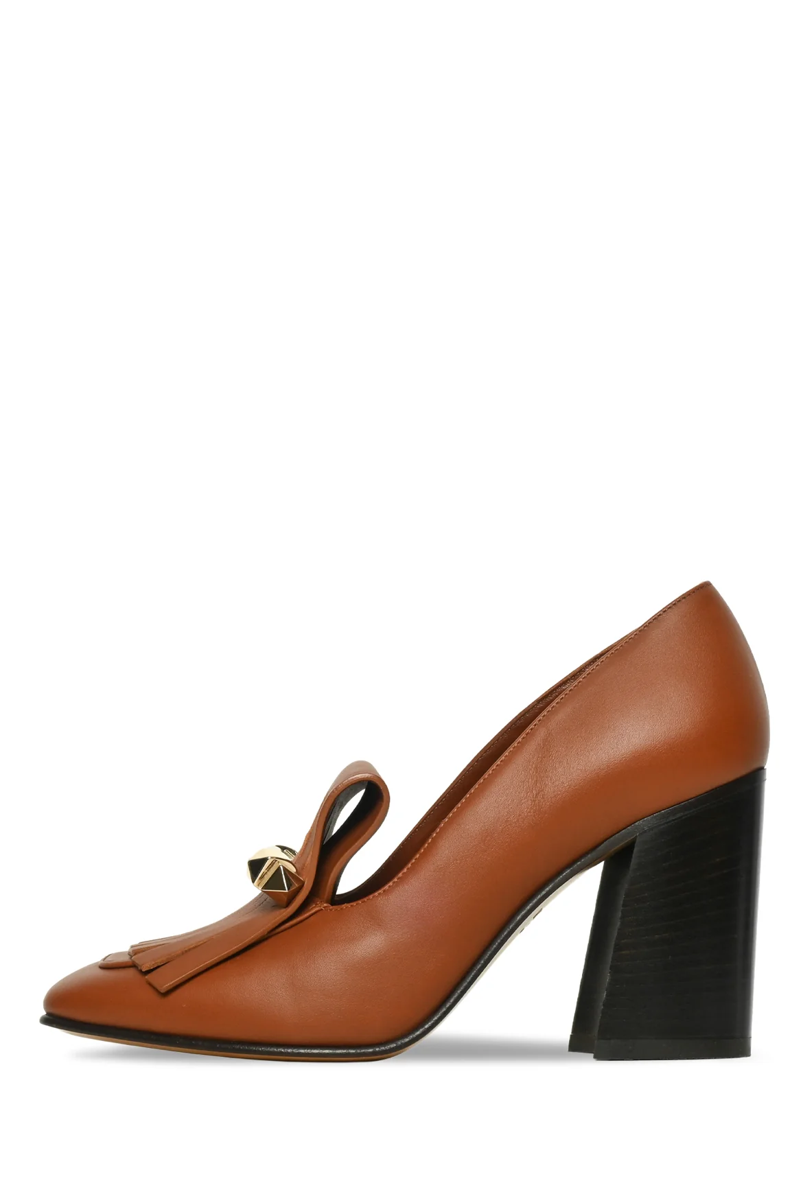 Valentino Size 37.5 Rockstud Uptown Fringe Loafer 90 Pumps - Image 3