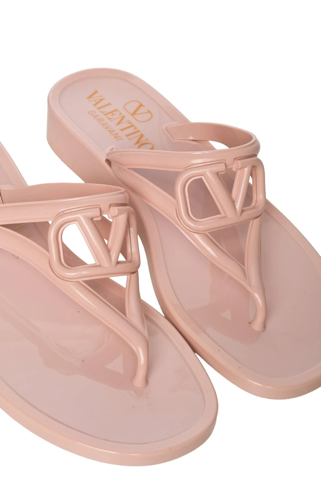 Valentino Size 37 VLogo Signature Rubber Thong Sandals - Image 4