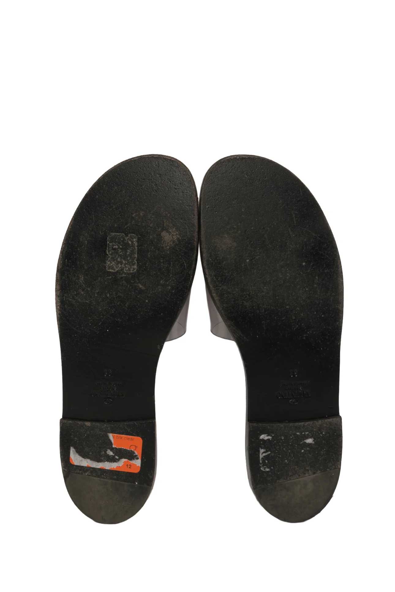 Valentino Size 38 PVC Transparent V Logo Flat Slides - Image 5