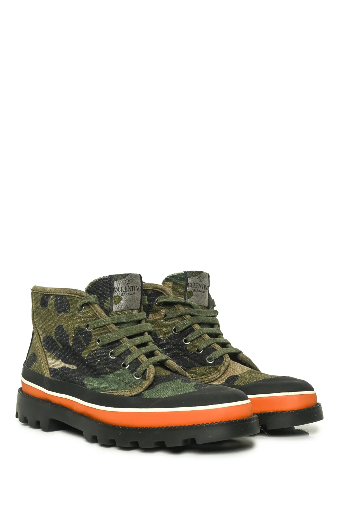 Valentino Size 39 Camo Canvas High Top Sneakers - Image 2