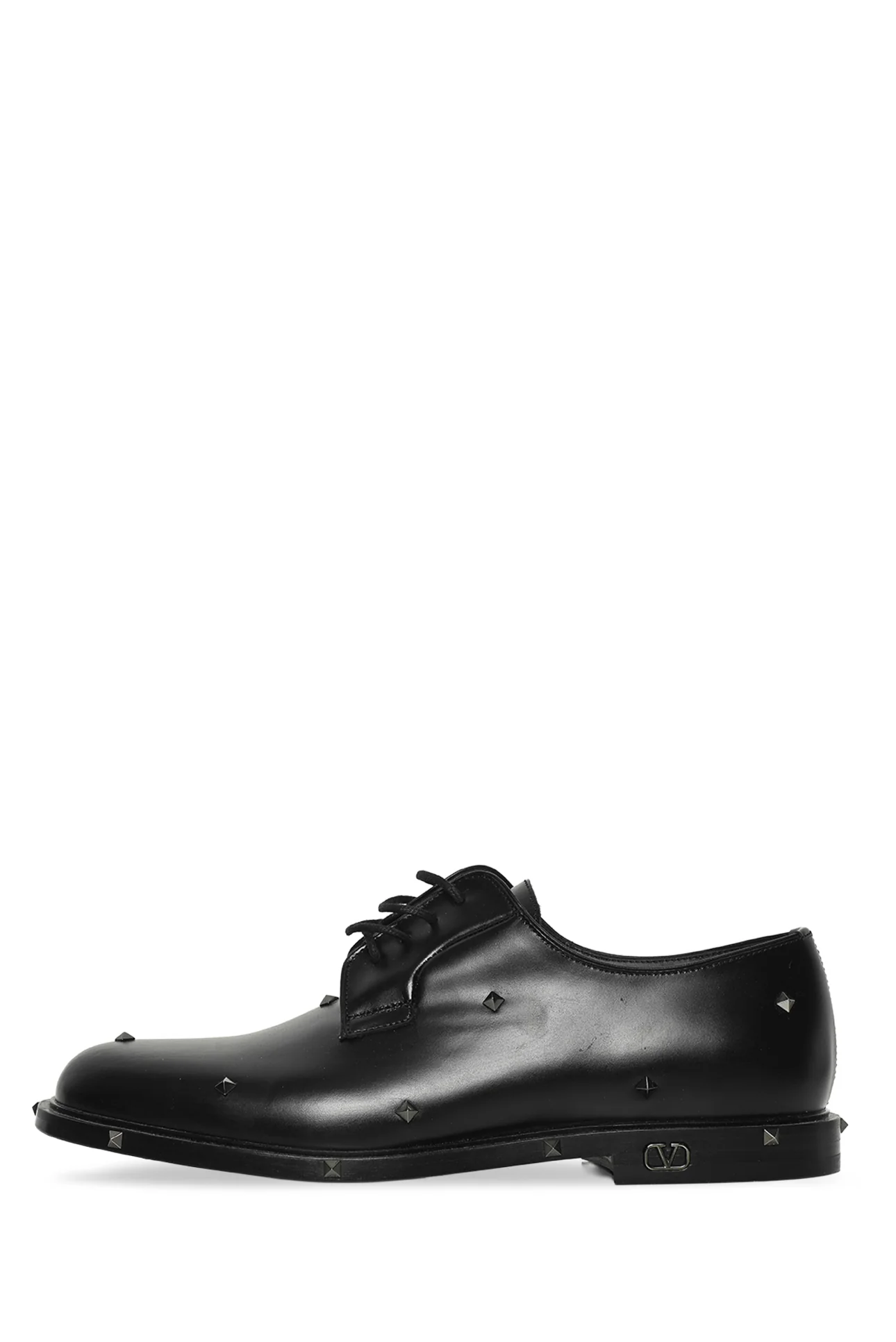 Valentino Size 40 Men's Aristopunk Micro Stud Derby Shoes - Image 3