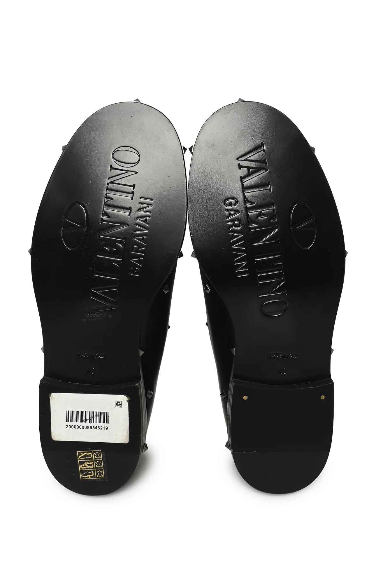Valentino Size 40 Men's Aristopunk Micro Stud Derby Shoes - Image 6