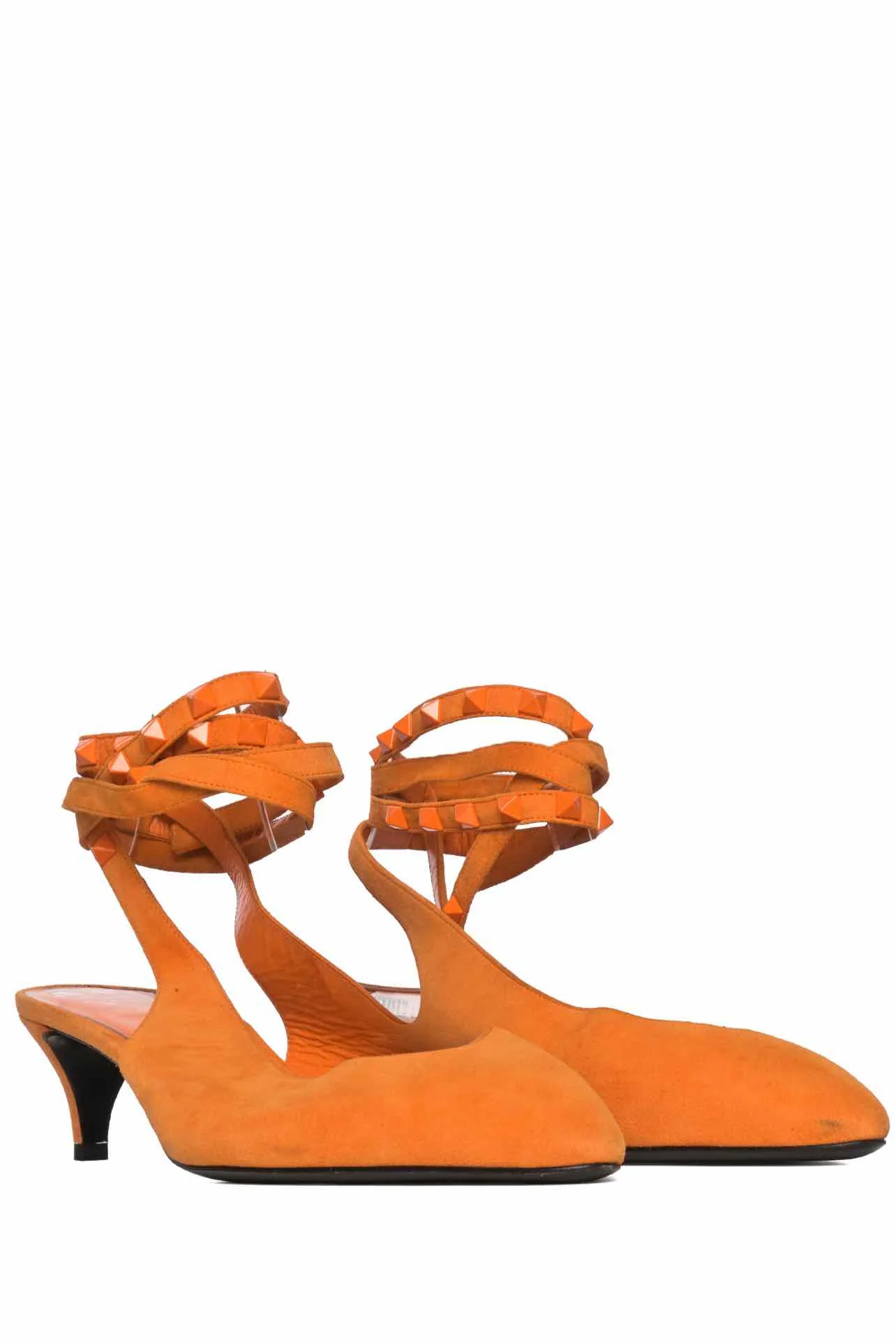 Valentino Size 41 Suede Rockstud Slingback Pumps - Image 2