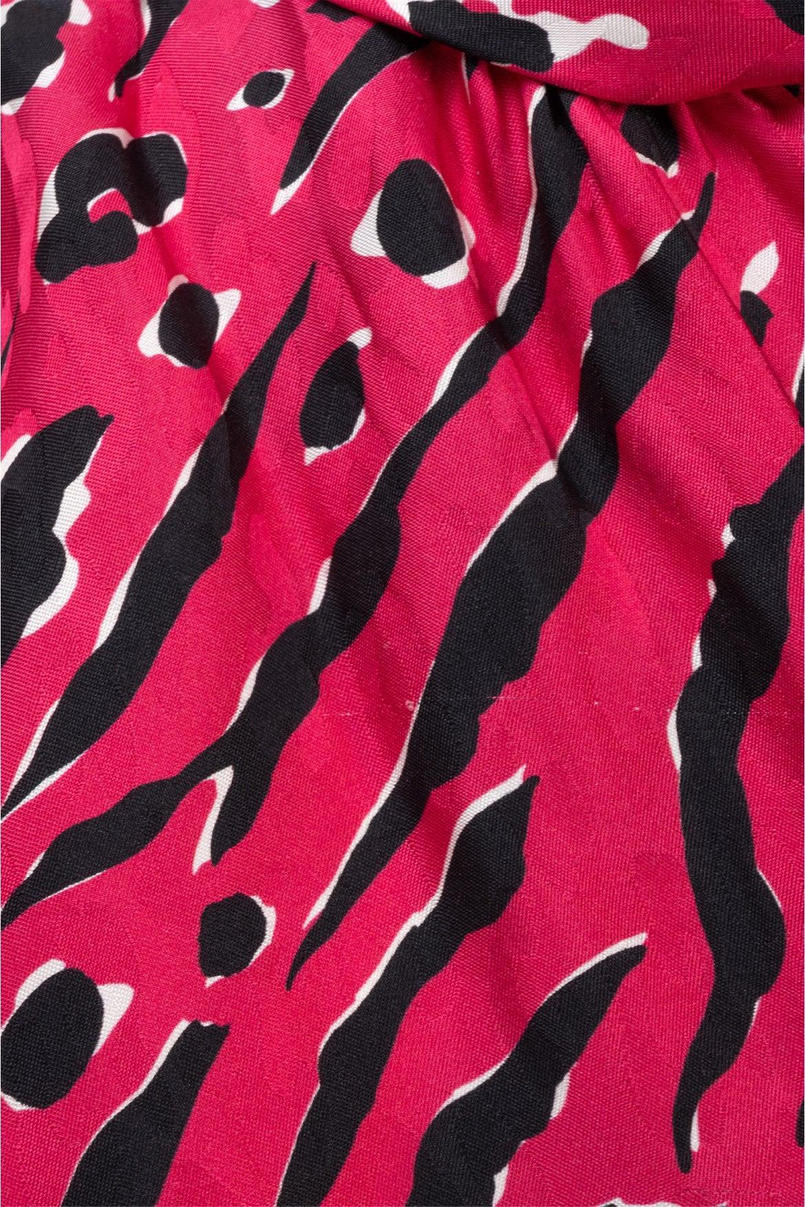 Valentino Size 42 Leopard Print Silk Wrap Blouse - Image 3