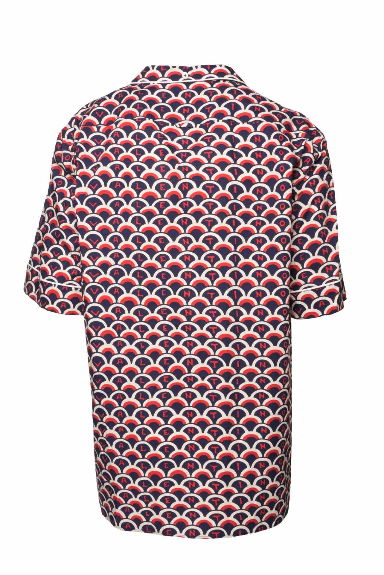 Valentino Size 42 Men's Scale Printed Bowling Shirt - Image 2