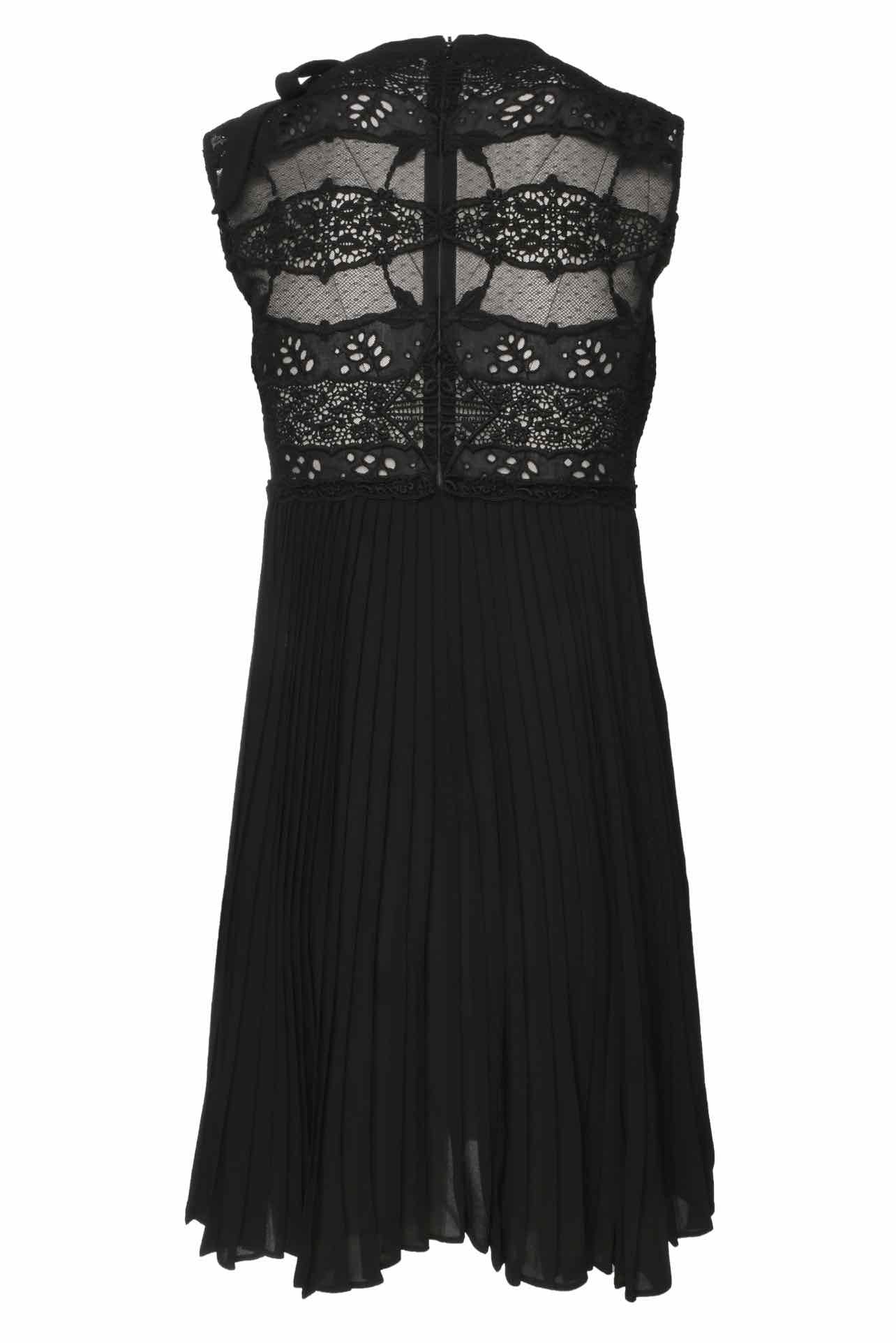 Valentino Size 6 Lace Pleated Dress - Image 2
