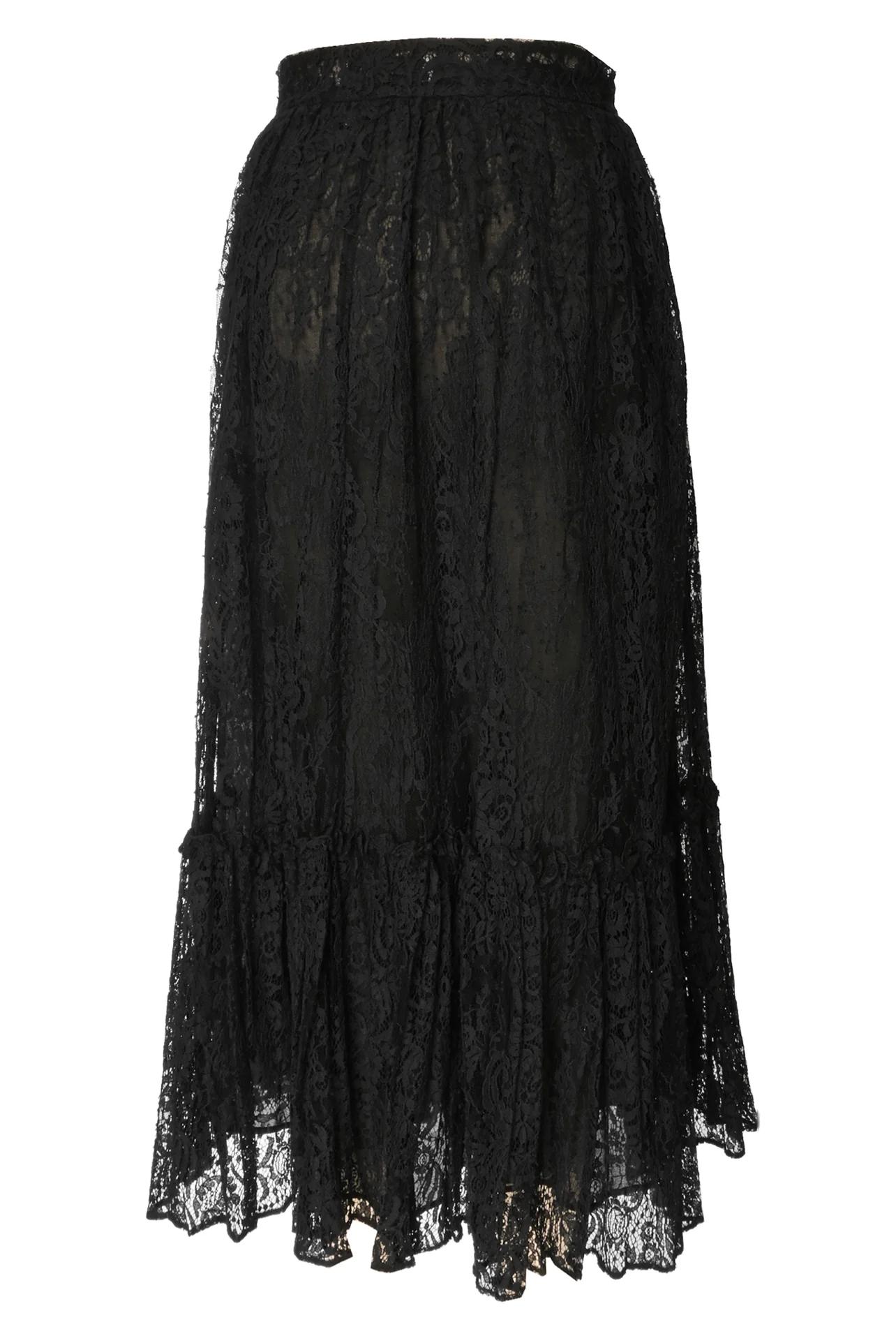 Valentino Size L Lace Midi Skirt - Image 2