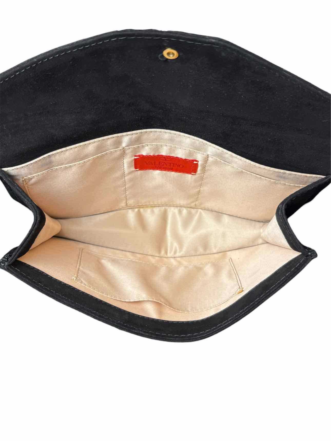 Valentino Suede Crystal Butterfly Clasp Clutch - Image 6
