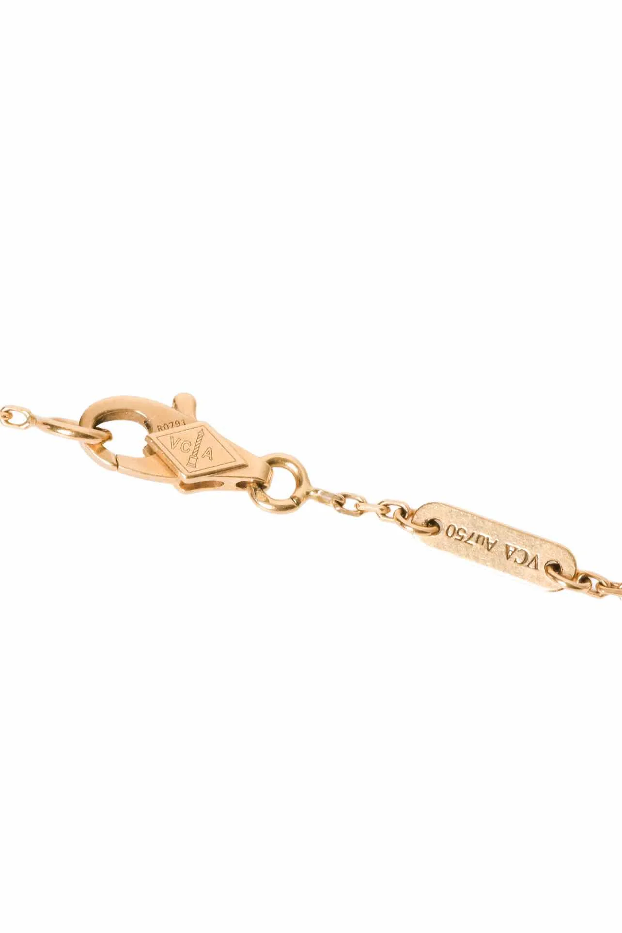 Van Cleef & Arpels 18K Yellow Gold & Emerald Frivole Bracelet Mini Model - Image 4