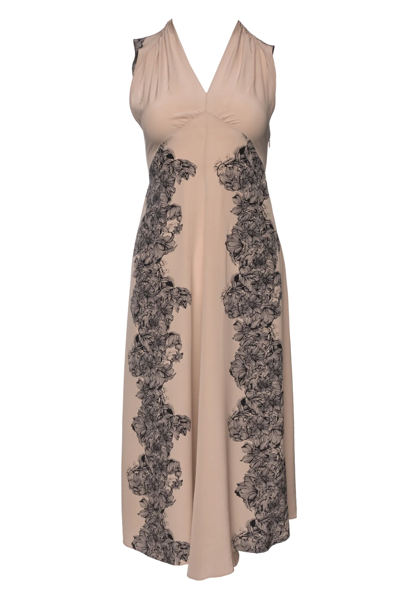 Vanessa Bruno Size 36 Floral Silk Midi Dress