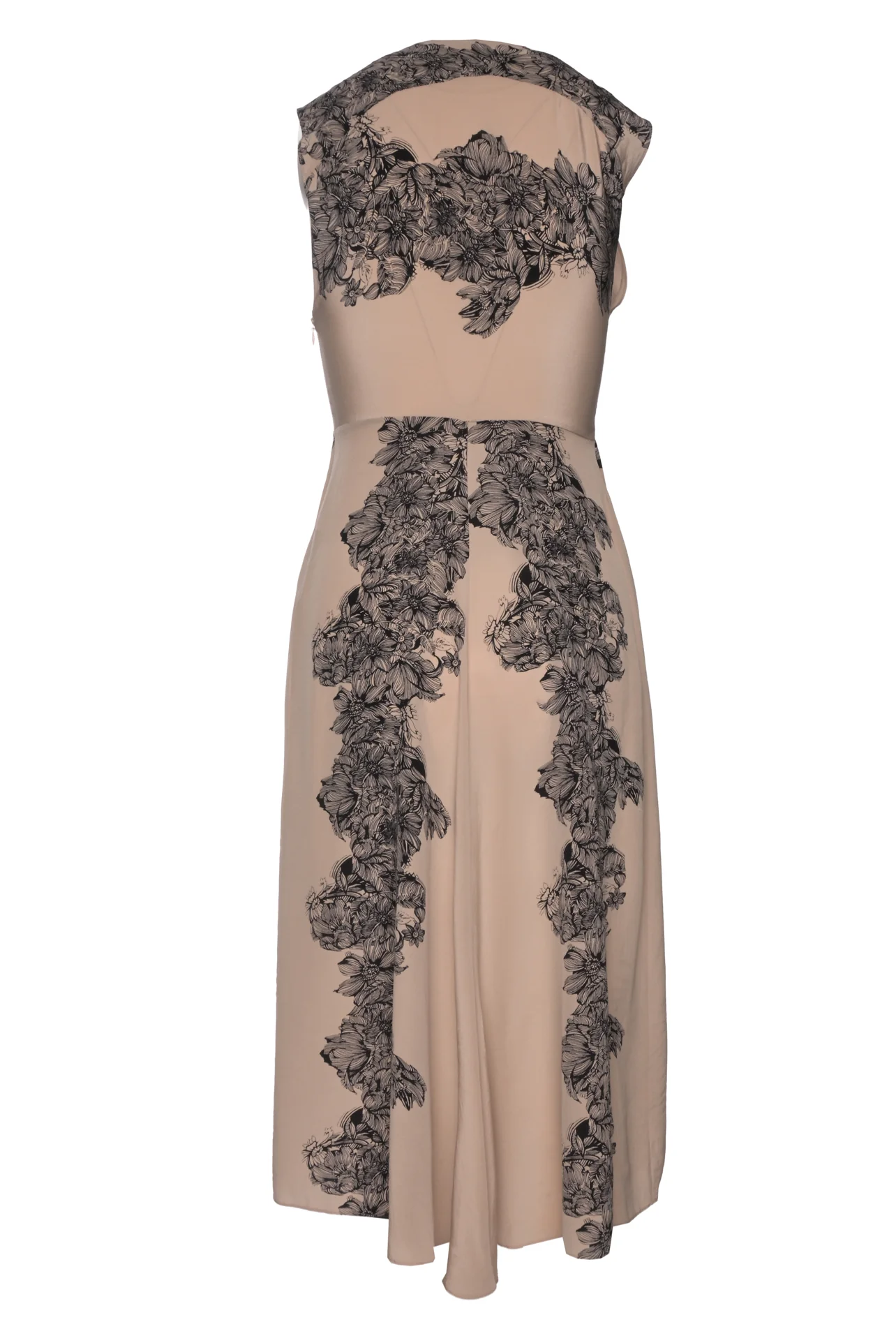 Vanessa Bruno Size 36 Floral Silk Midi Dress - Image 2